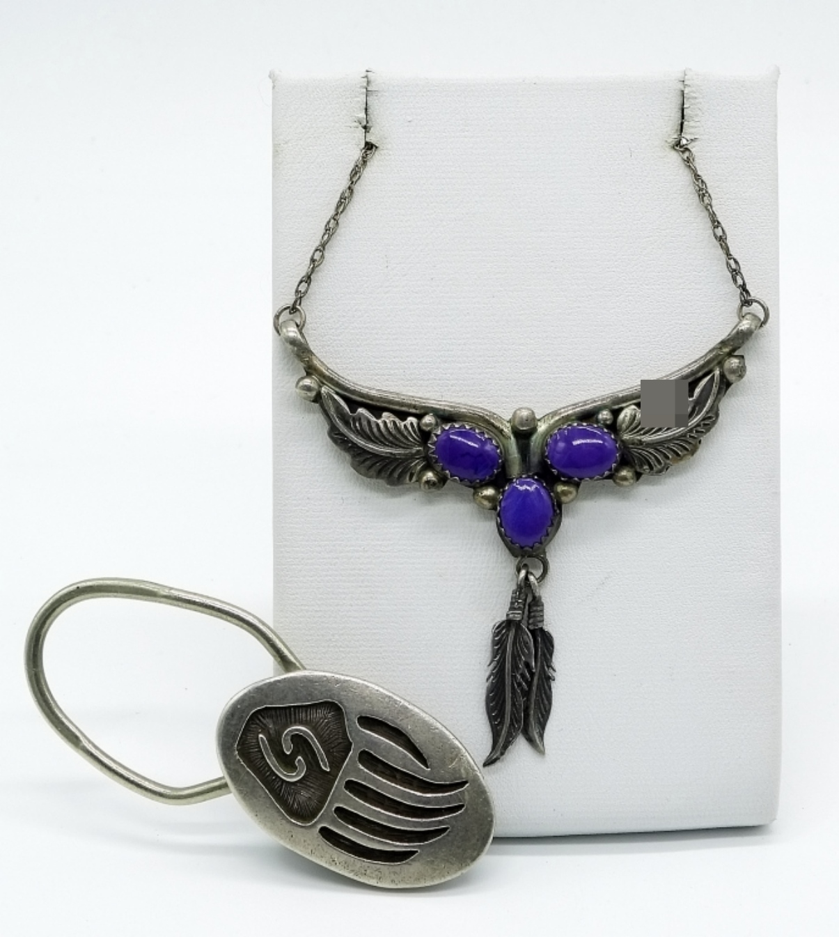 Sterling Charoite Necklace & Keychain