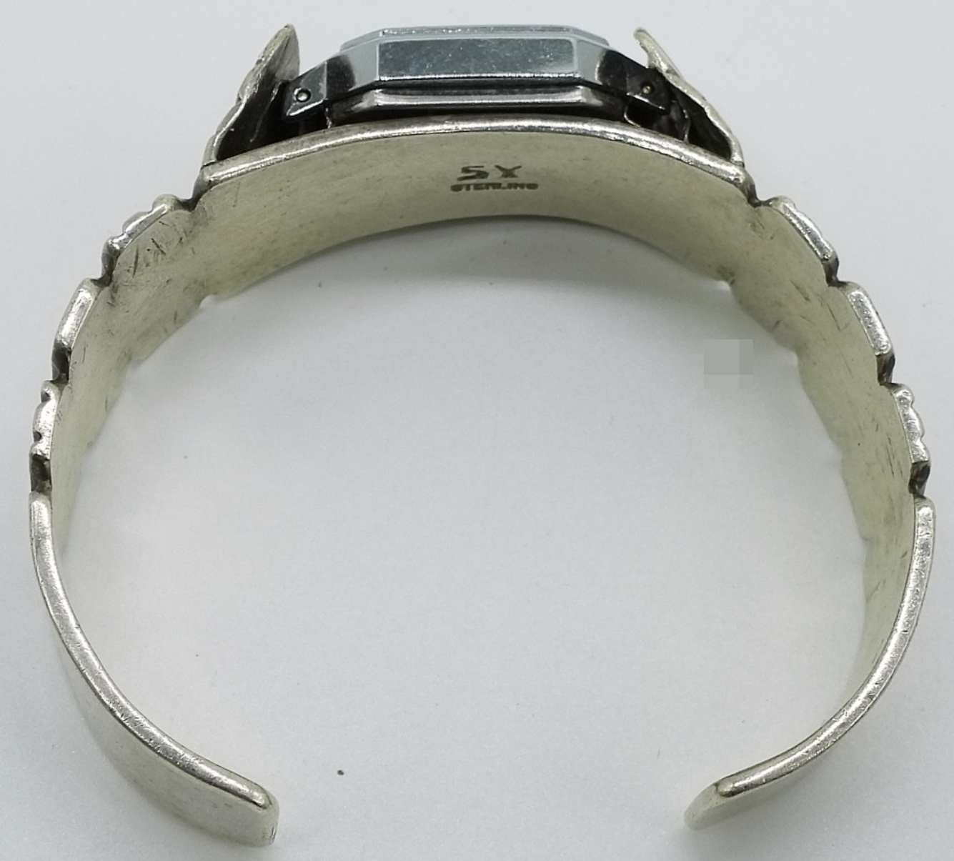 Sterling Navajo Watch Cuff Bracelet