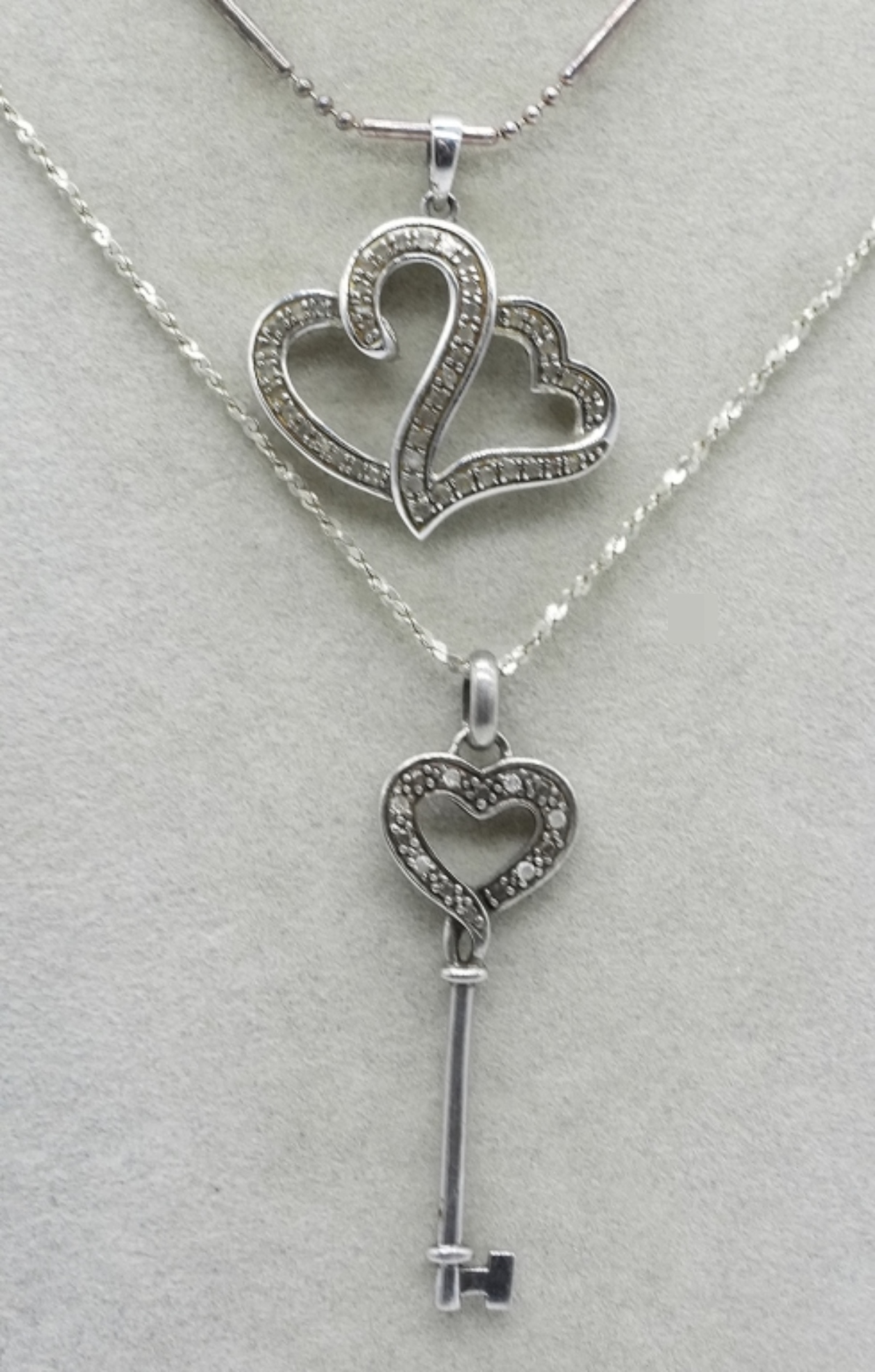 Sterling Silver Diamond & Moissanite Jewelry Lot,