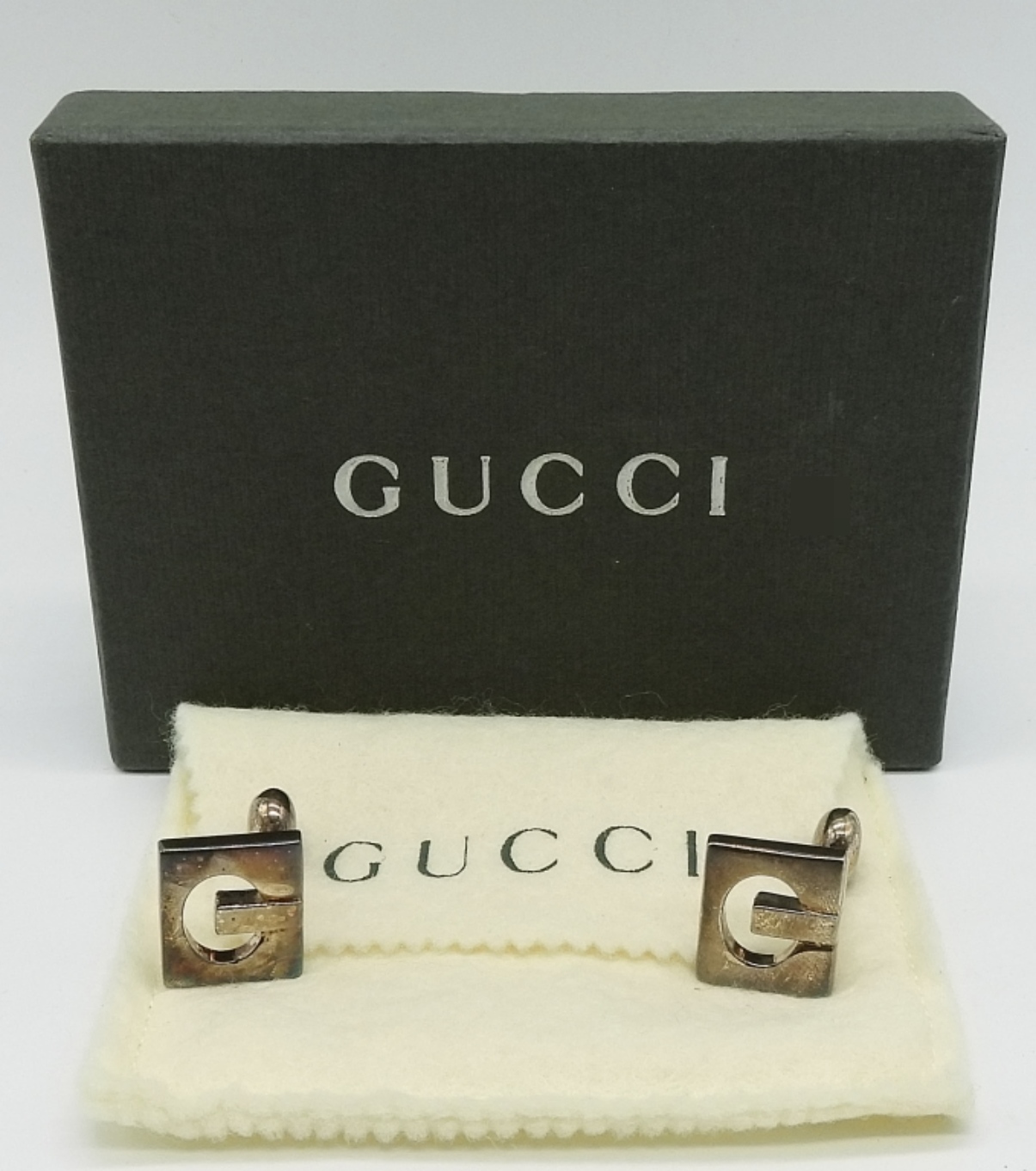 Sterling Silver Gucci Cufflinks