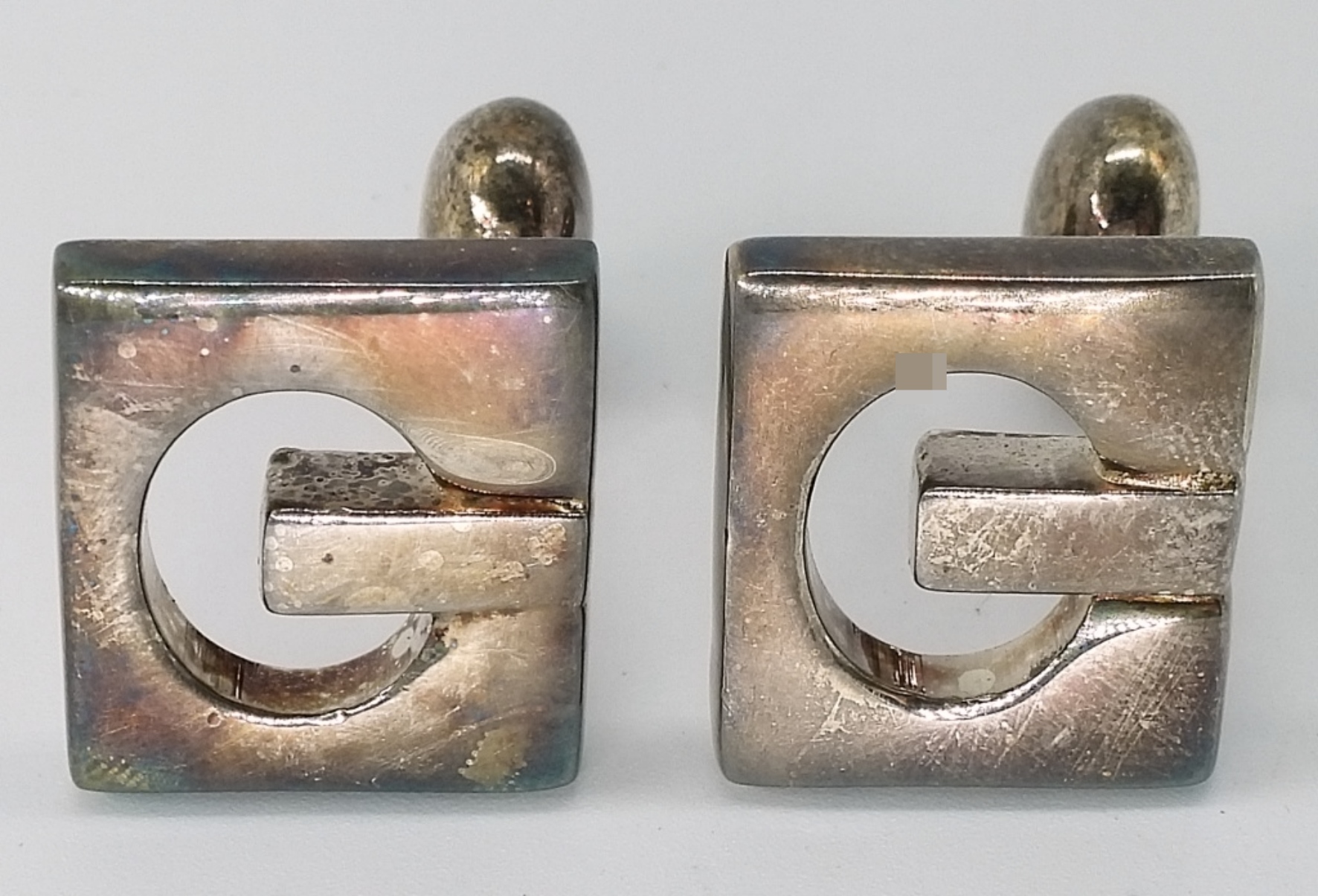 Sterling Silver Gucci Cufflinks
