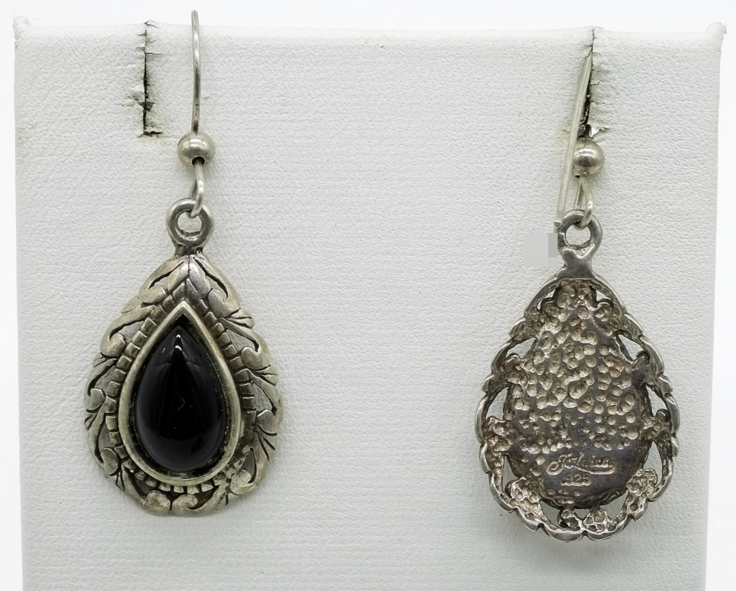 Sterling Silver Black Onyx Rings & Earring Set