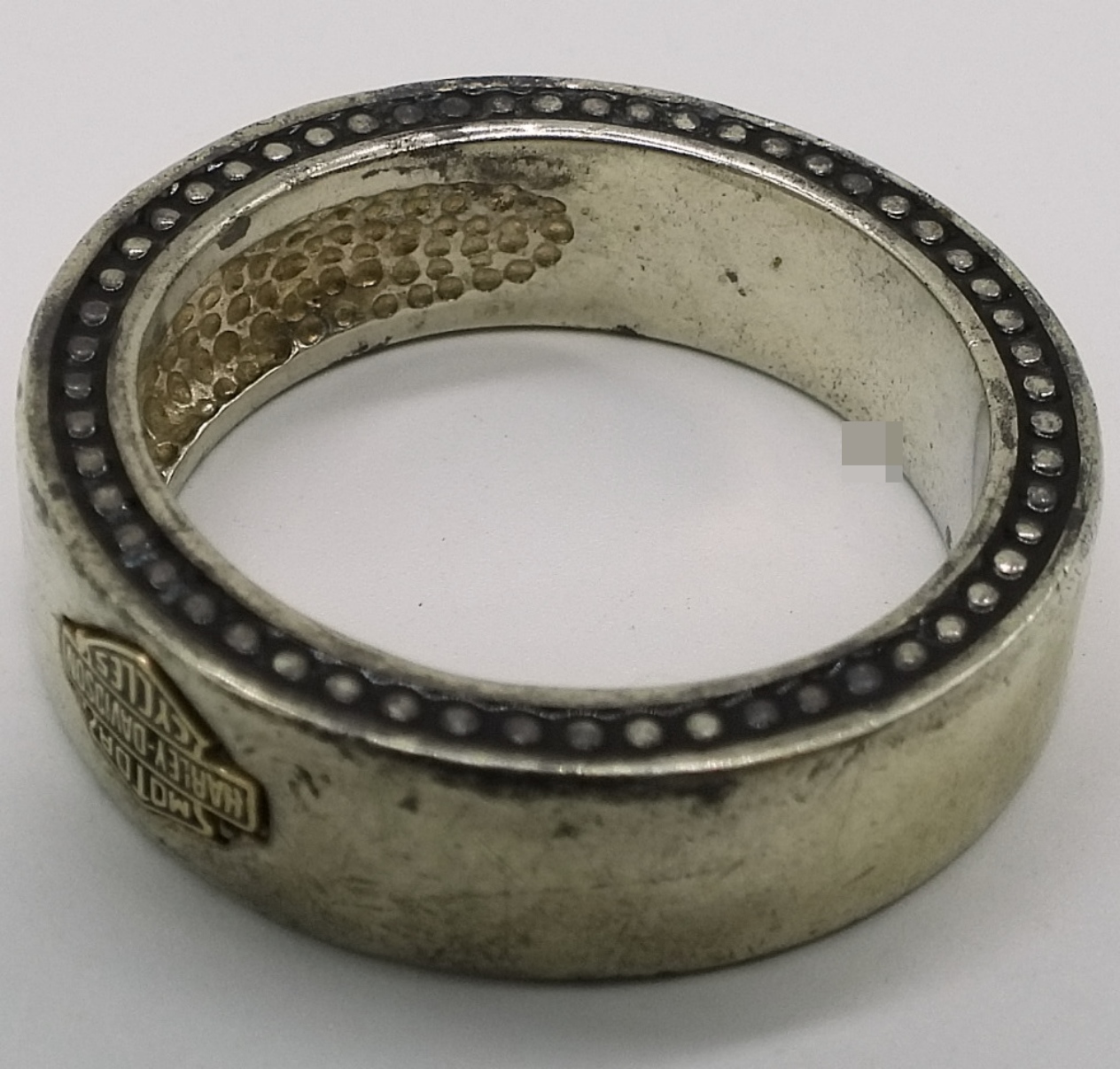 Sterling Silver Harley-Davidson Ring, Size 13