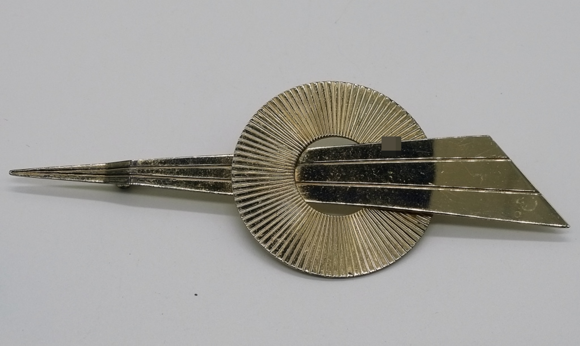 Napier Sterling Gold-Tone Geometric Brooch