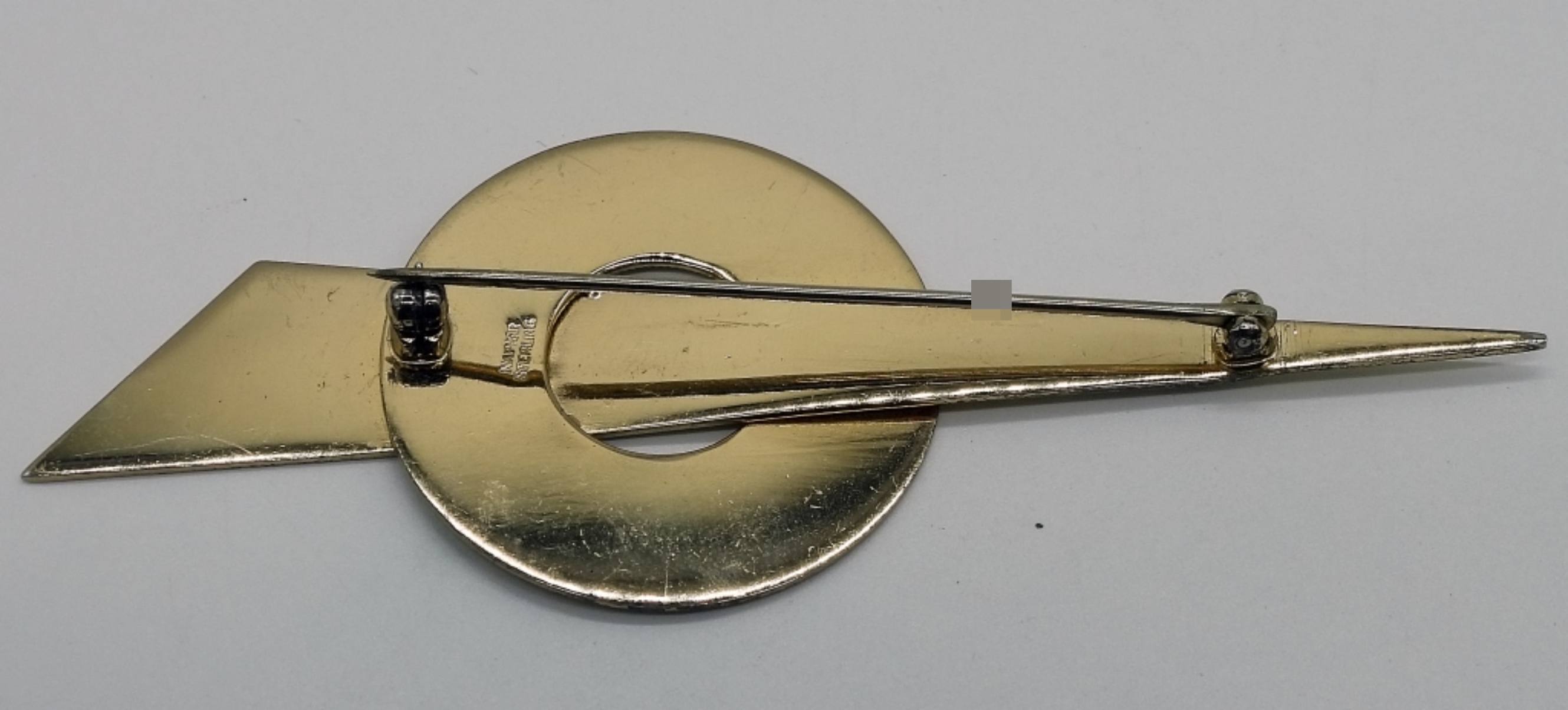 Napier Sterling Gold-Tone Geometric Brooch
