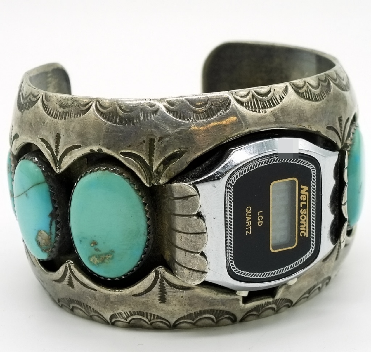 R. Jackson Navajo Sterling Turquoise Cuff Watch