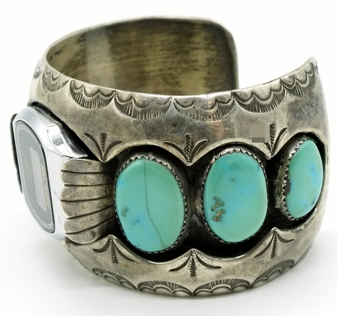 R. Jackson Navajo Sterling Turquoise Cuff Watch