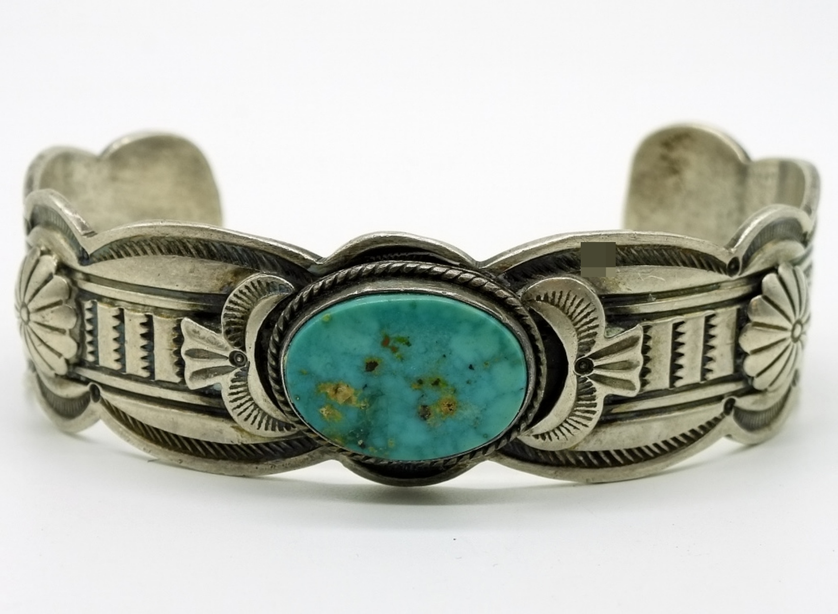 Gary Reeves Sterling Turquoise Cuff Bracelet