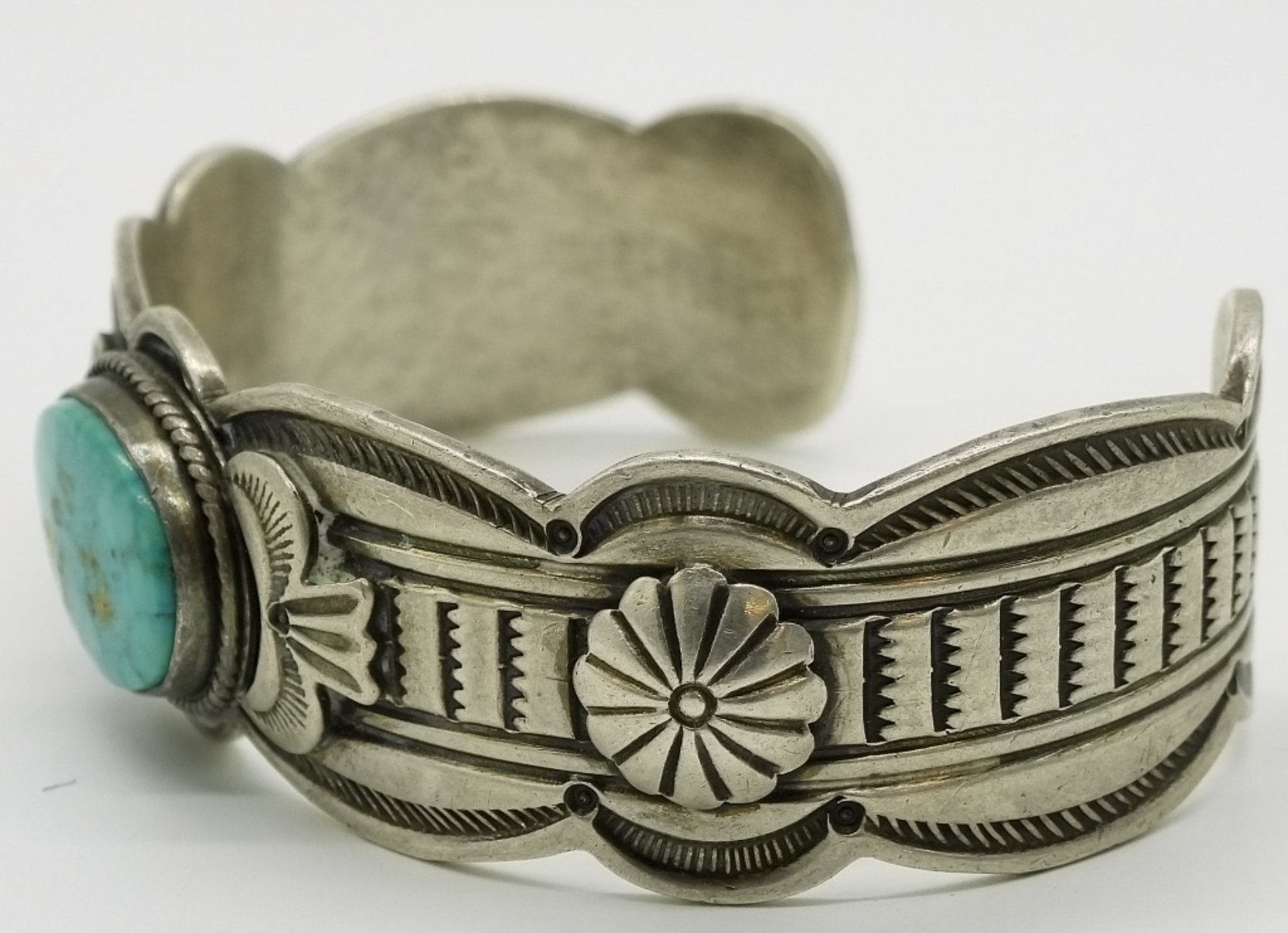 Gary Reeves Sterling Turquoise Cuff Bracelet
