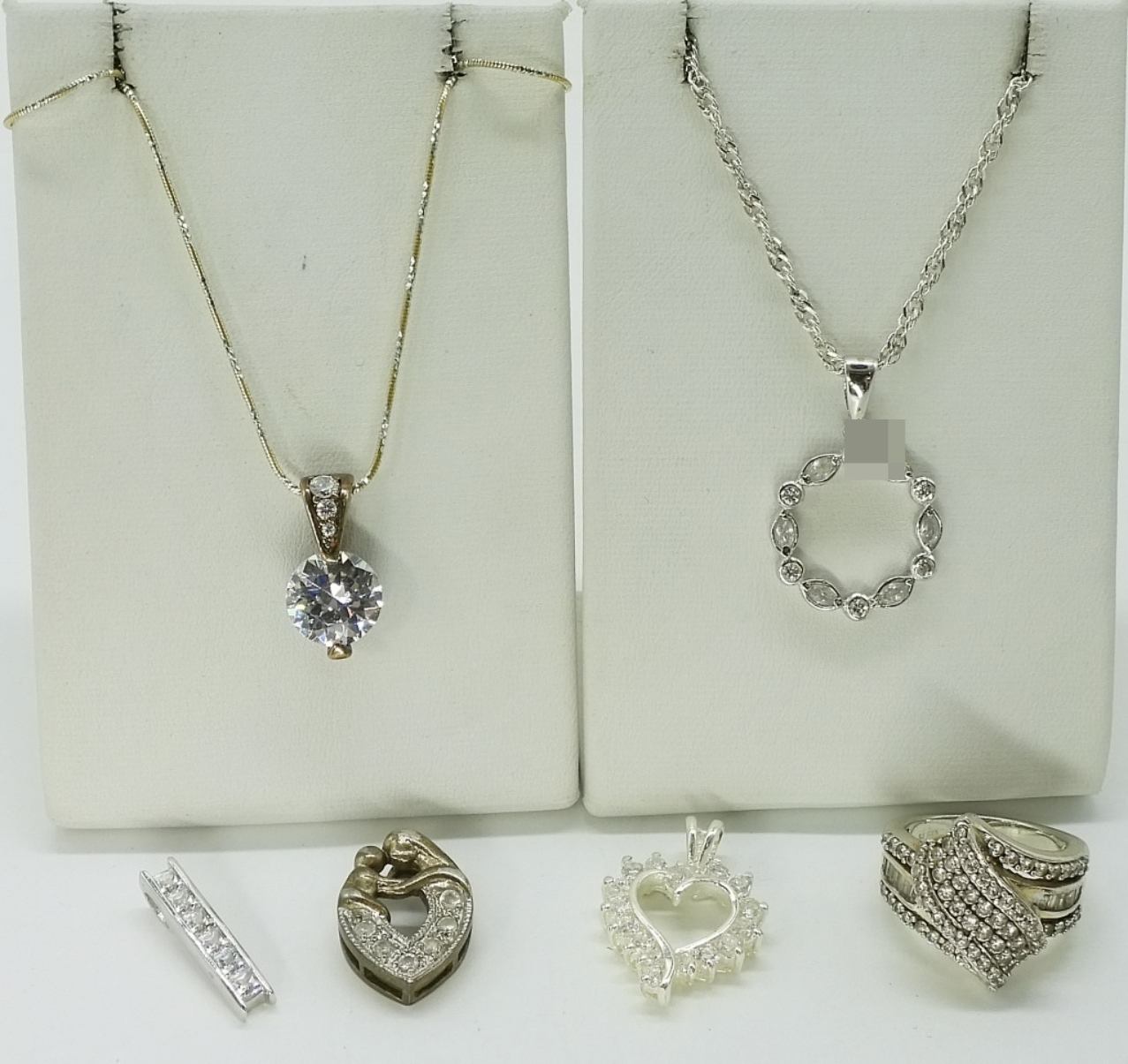 Sterling Jewelry Lot, 5 Pendants, 1 Ring