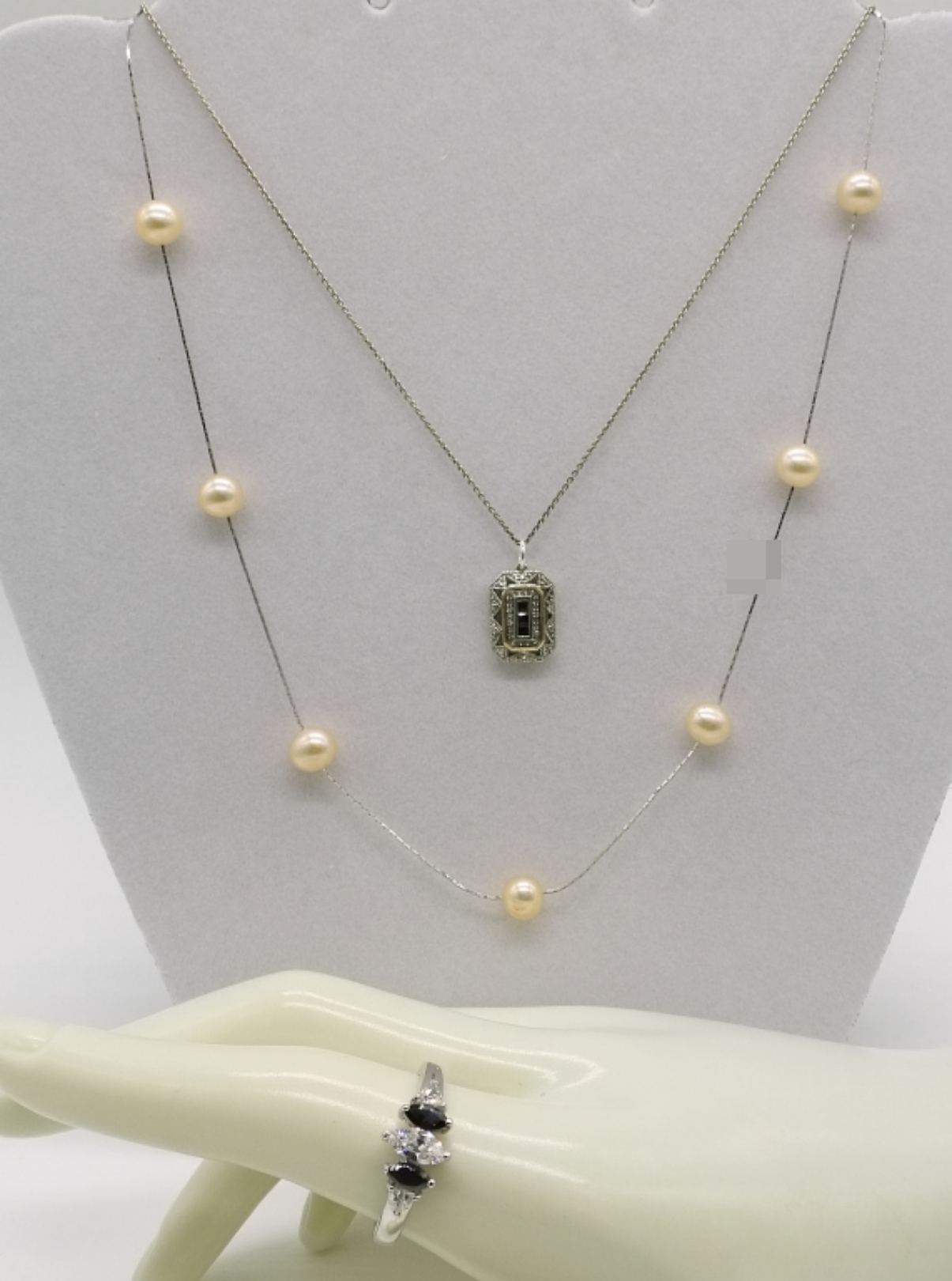 Sterling Moissanite Sapphire Jewelry Lot