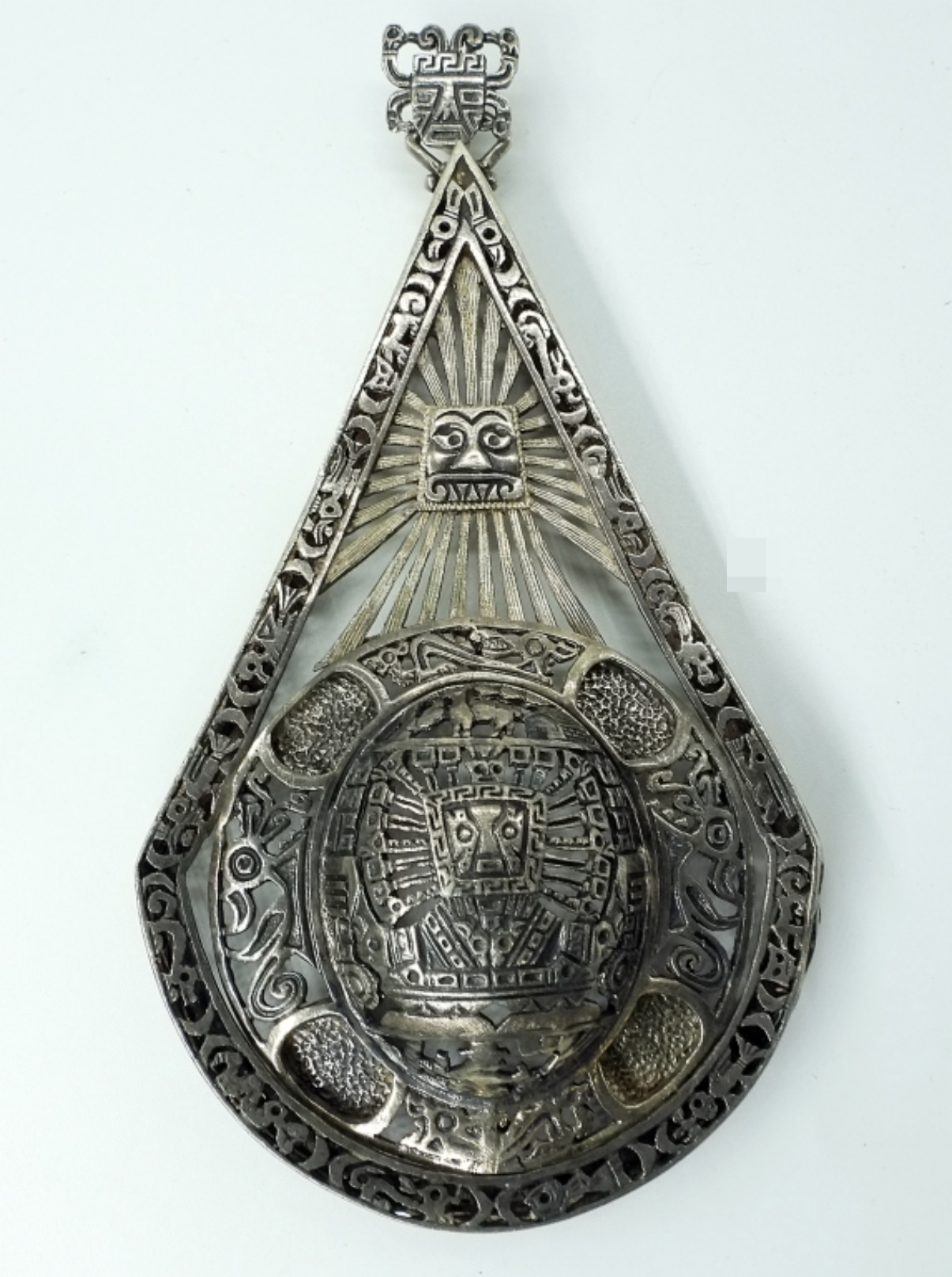 Sterling Silver Aztec Pendant