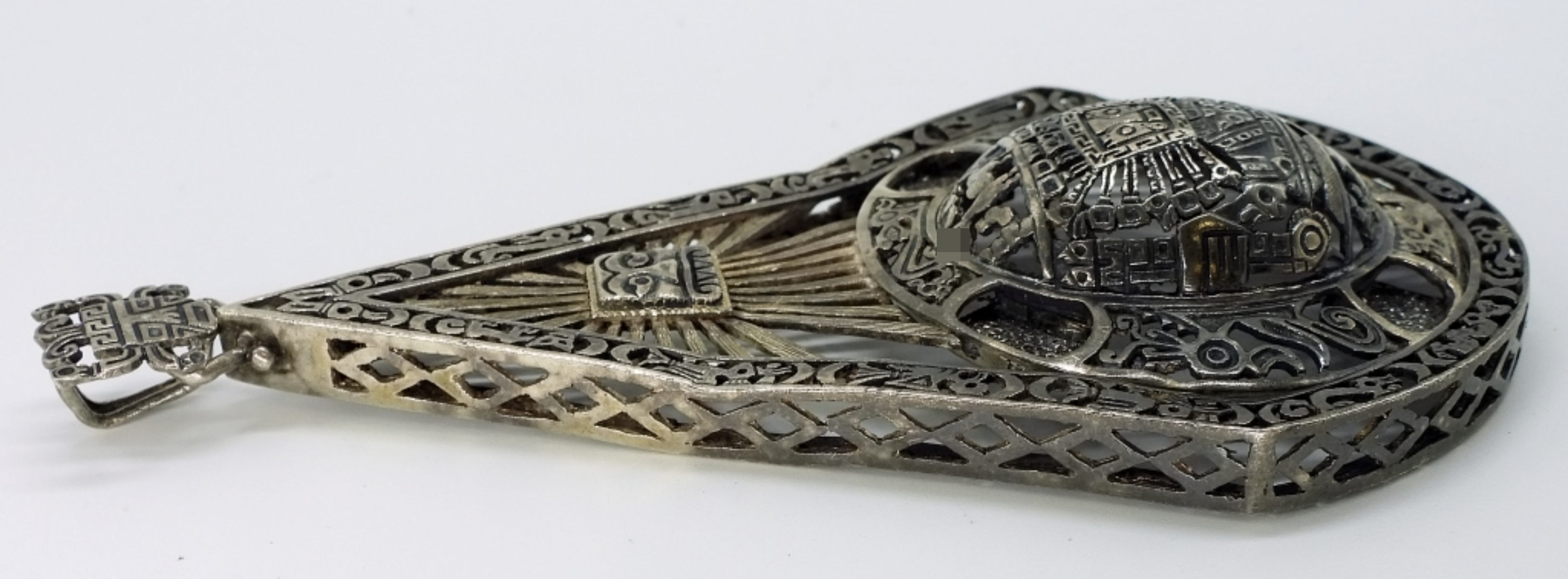 Sterling Silver Aztec Pendant