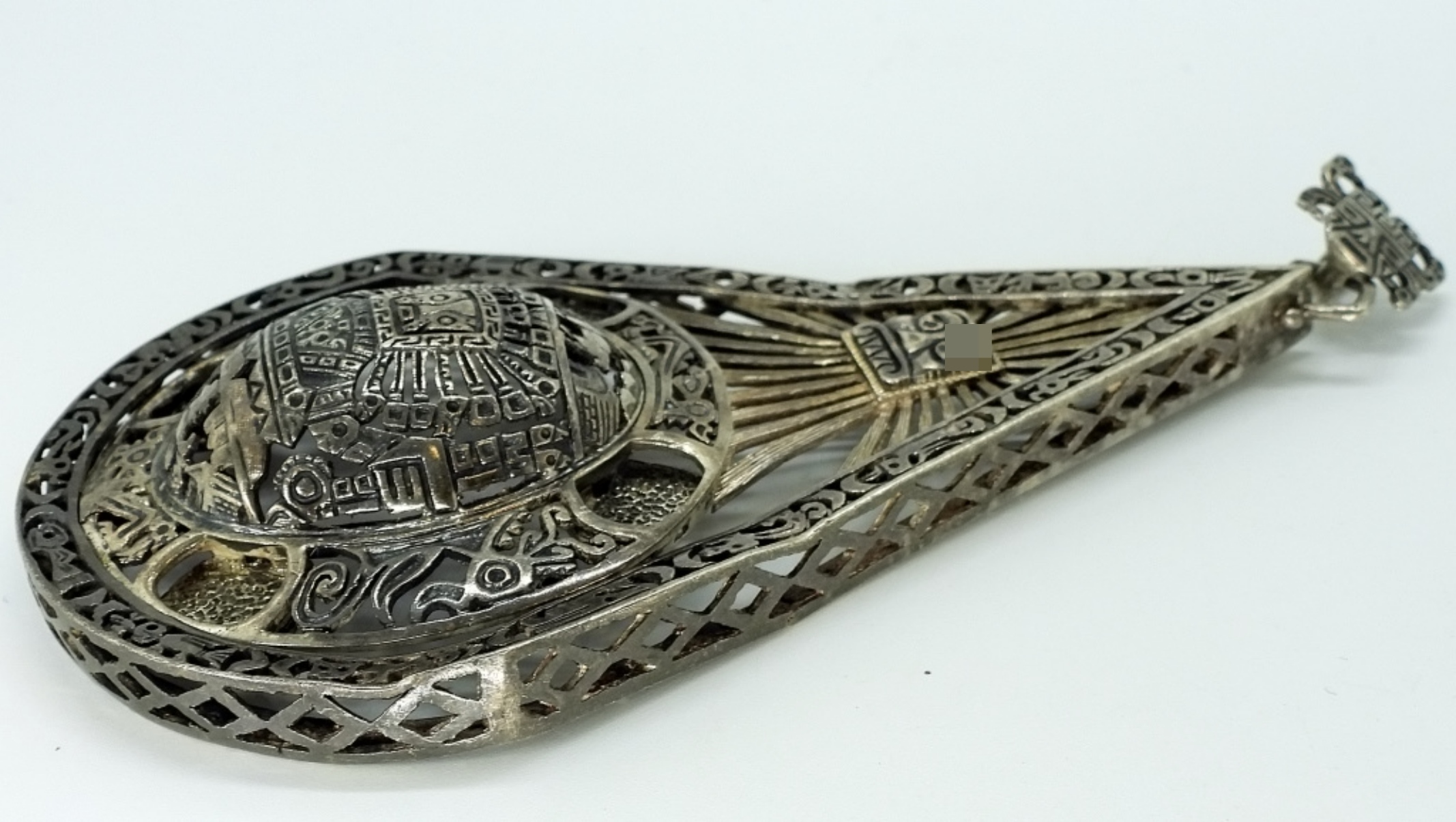 Sterling Silver Aztec Pendant