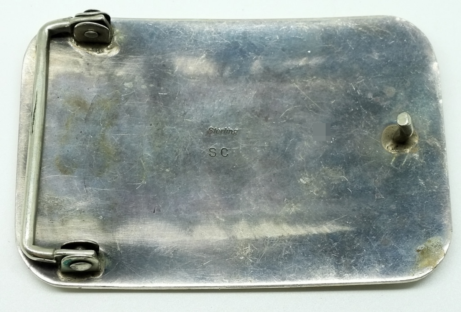 Sterling Native American Belt Buckle