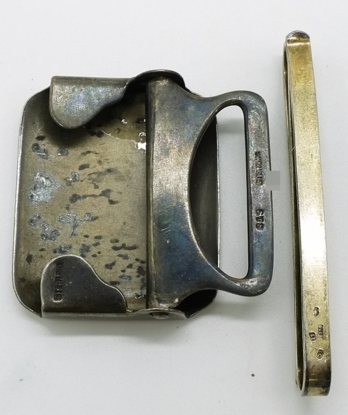 Sterling Silver Belt Buckle & Money Clip