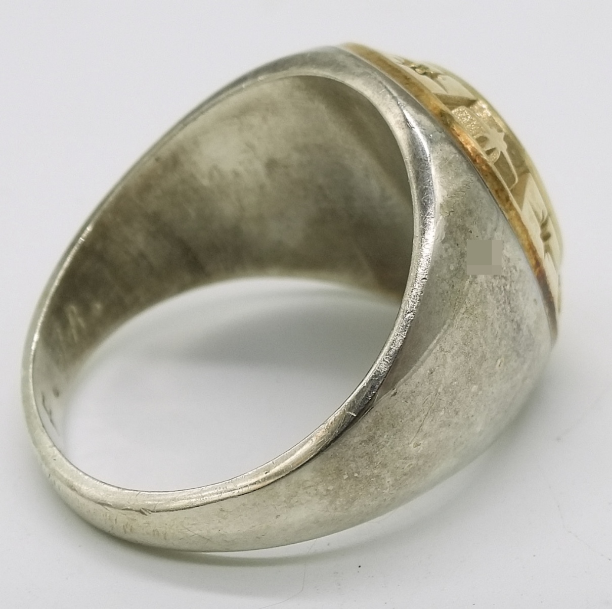 Sterling Gold-Tone Onyx Diamond Ring