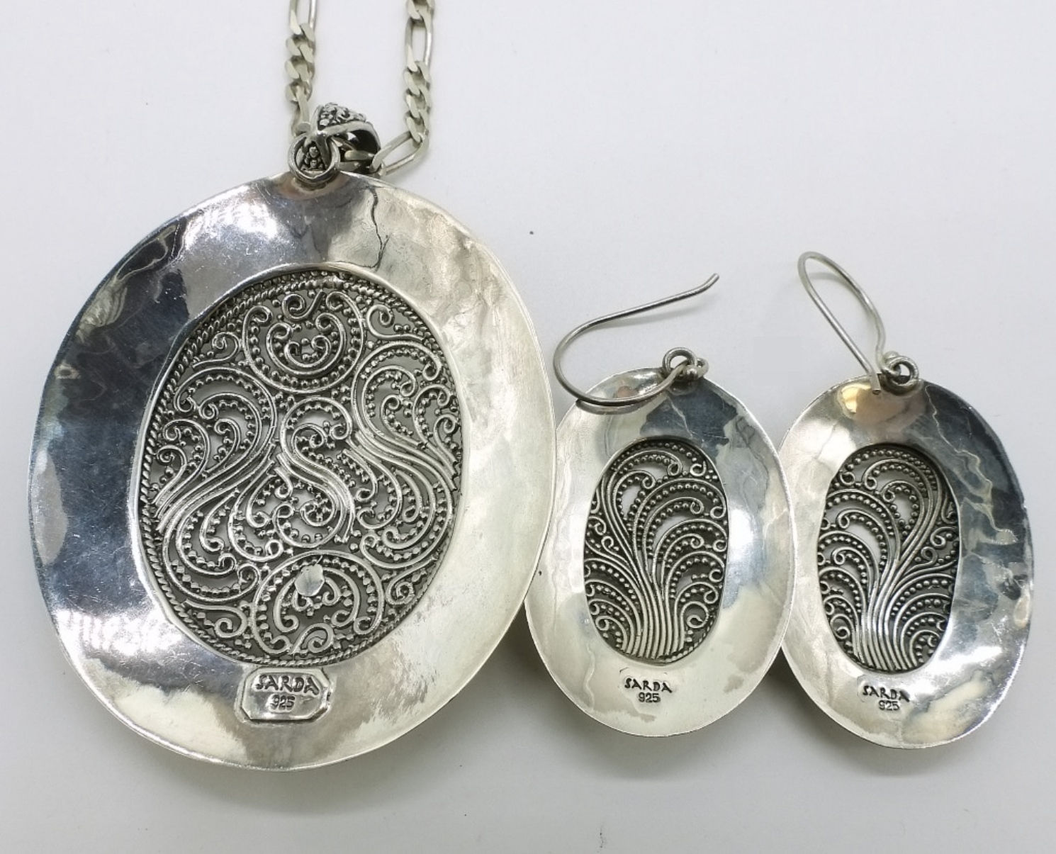 Sarda, Sterling Filigree Set