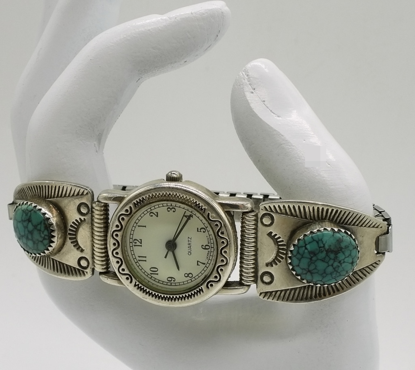 Sterling Turquoise Watch Bracelet