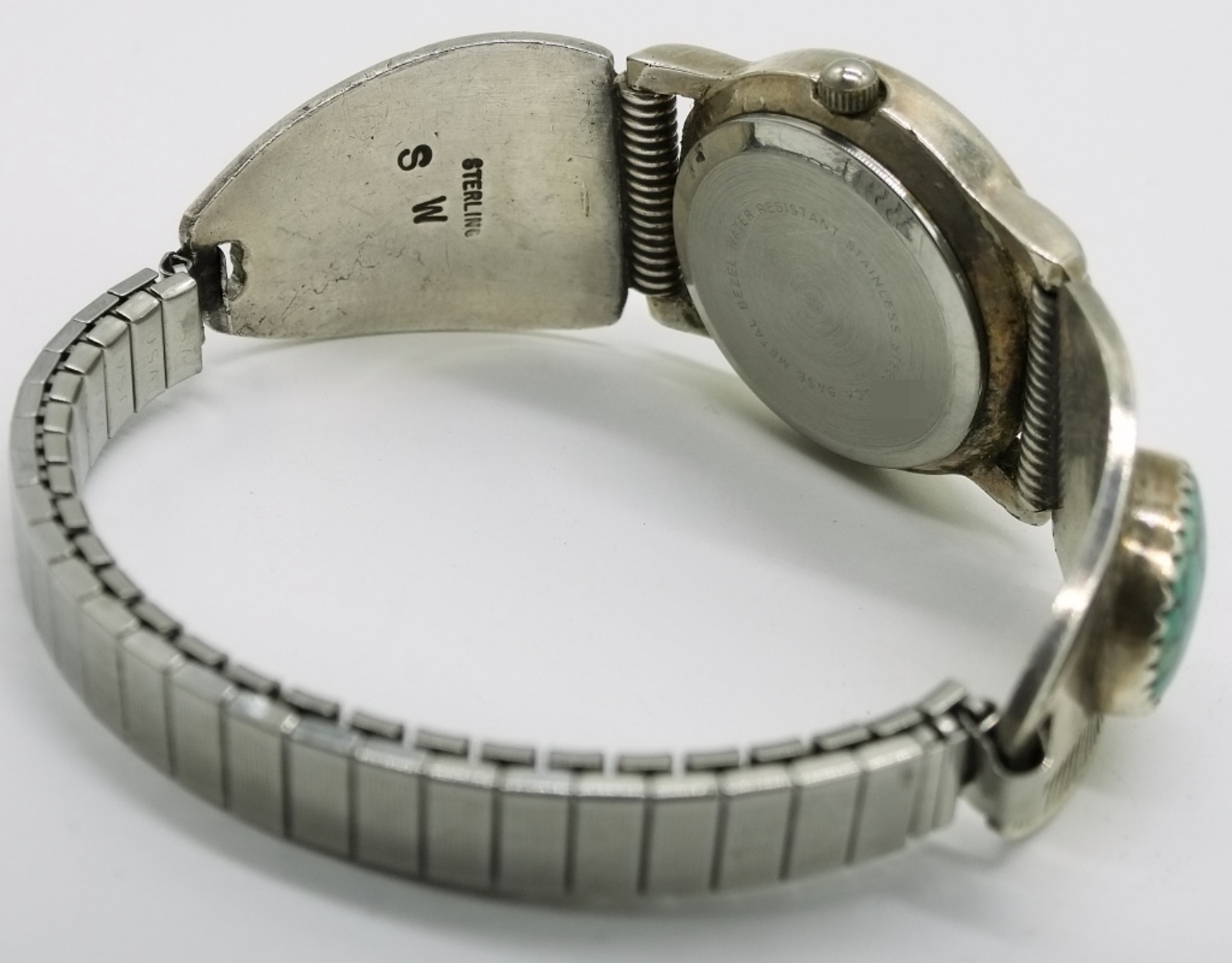Sterling Turquoise Watch Bracelet
