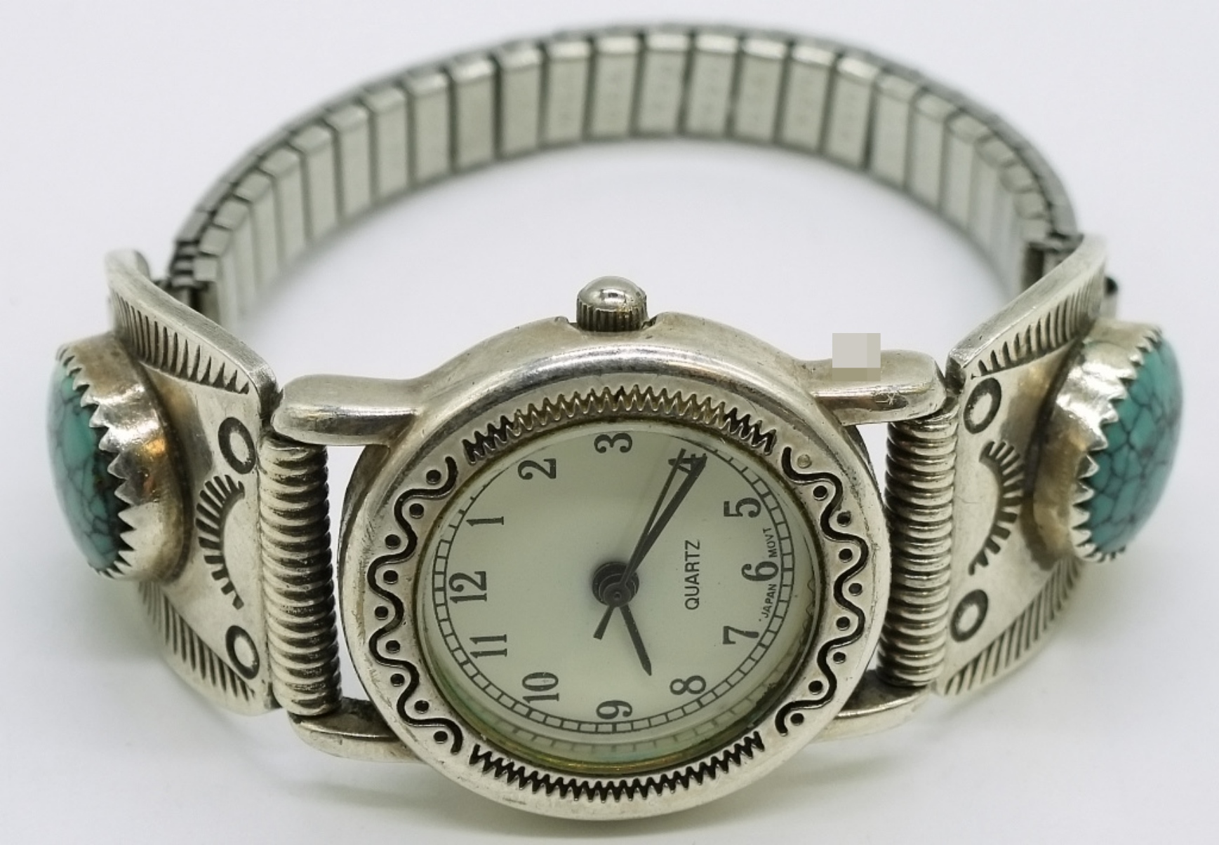 Sterling Turquoise Watch Bracelet