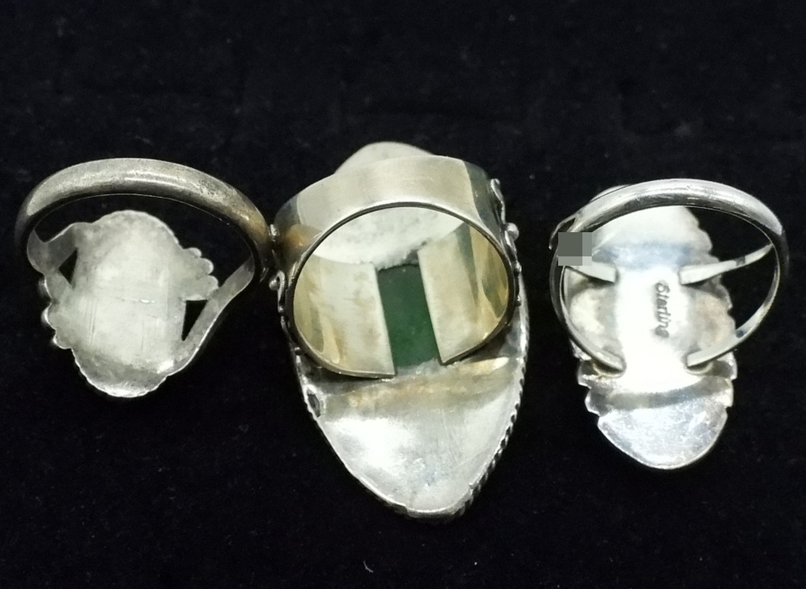 Malachite, Onyx, Turquoise Ring Lot
