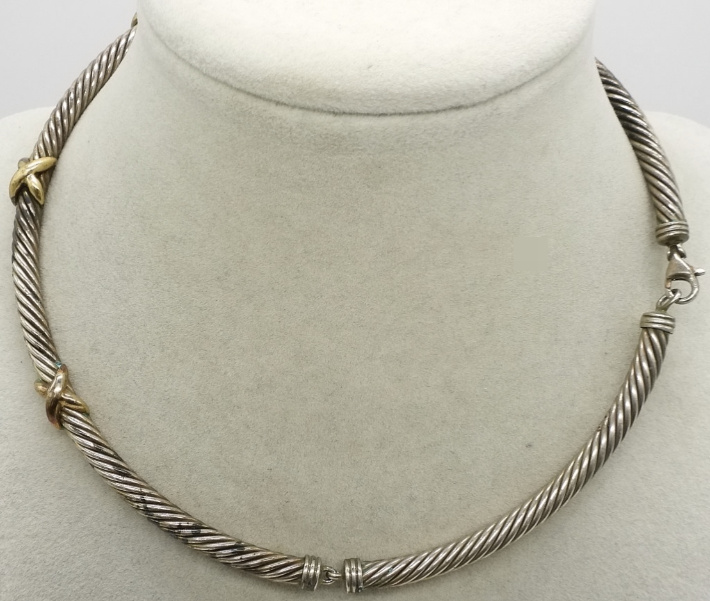 David Yurman Sterling / 14K Gold Necklace
