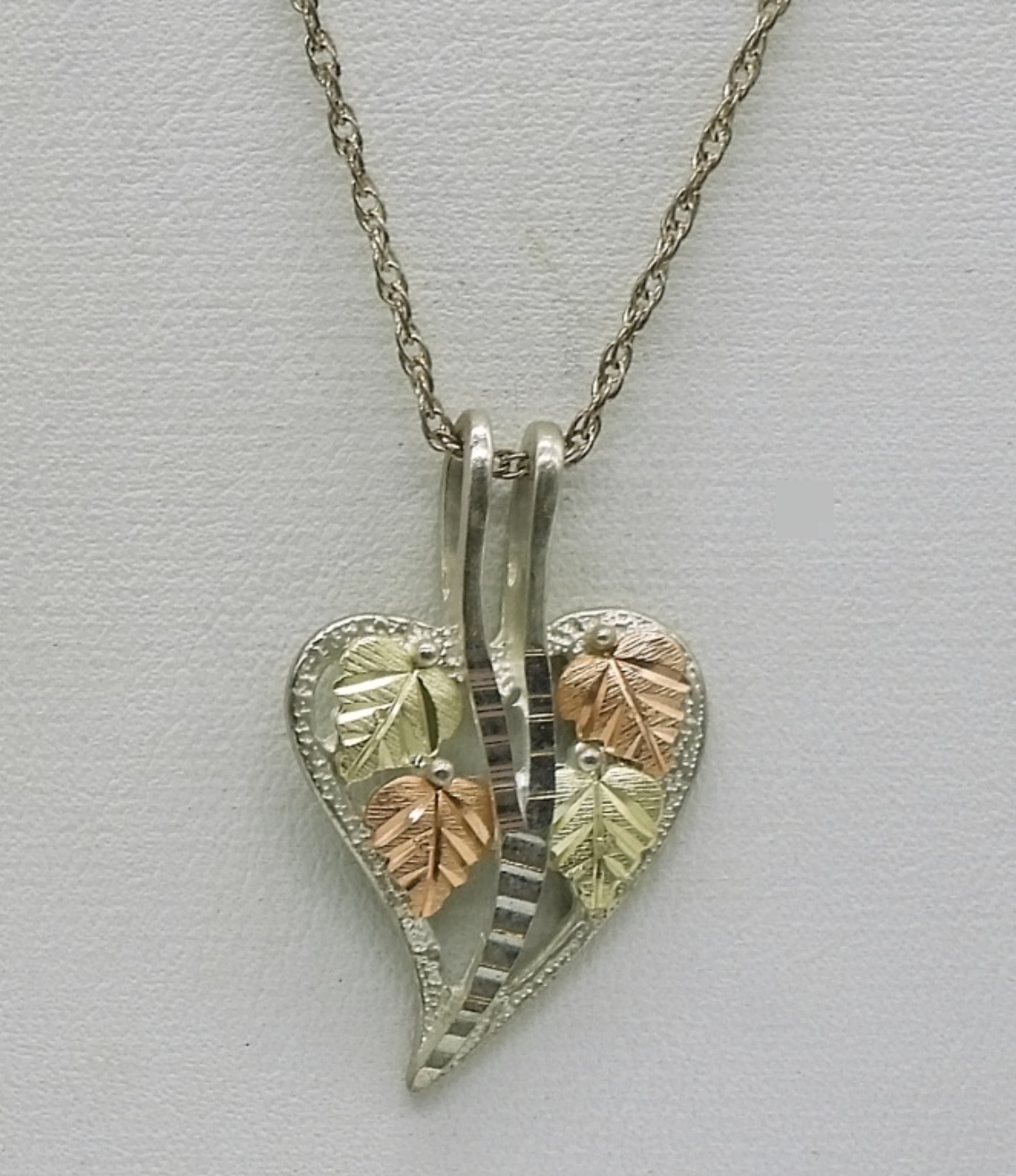 3 Silver & 12k Gold Necklaces