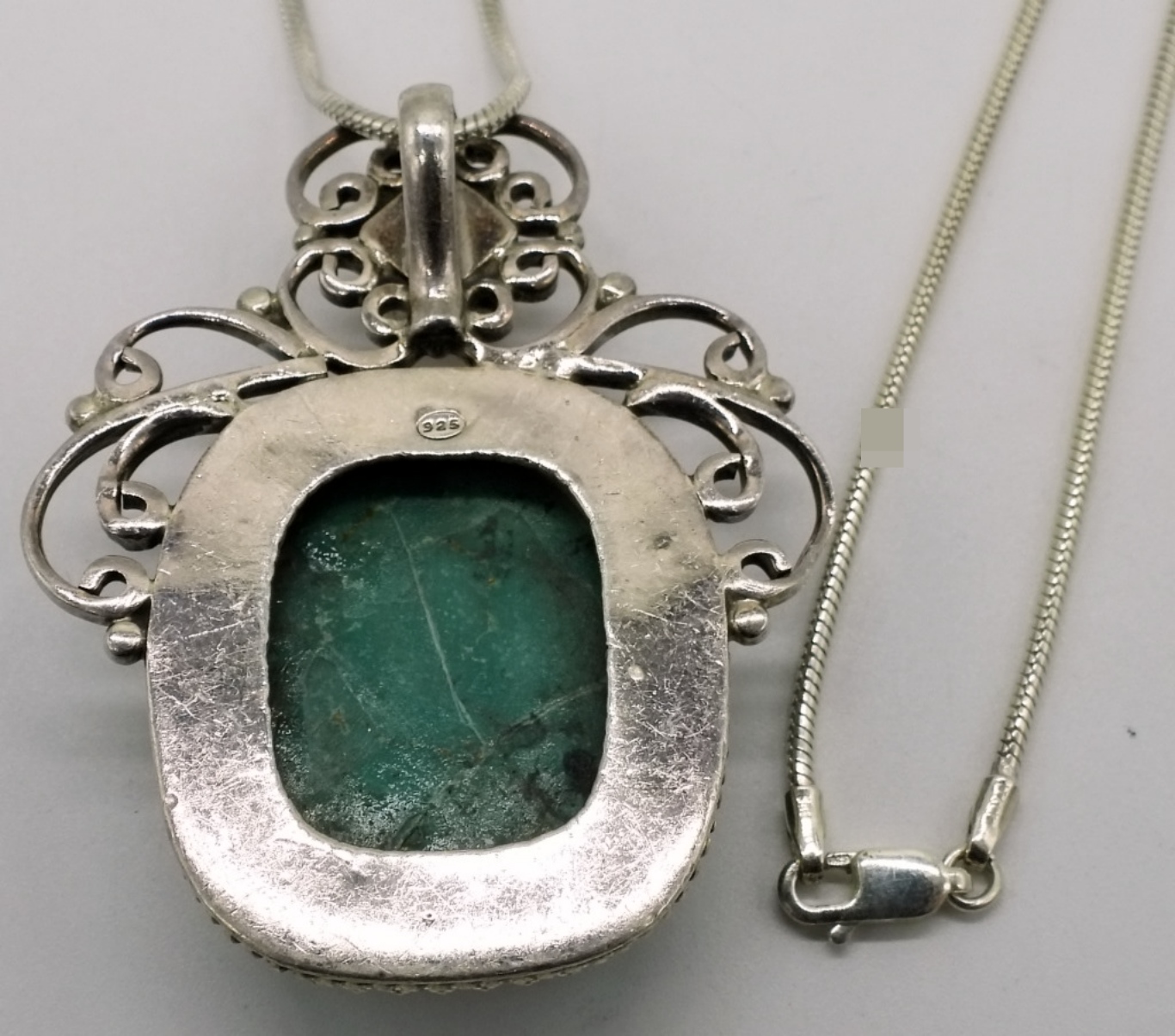 Large Turquoise Sterling Necklace