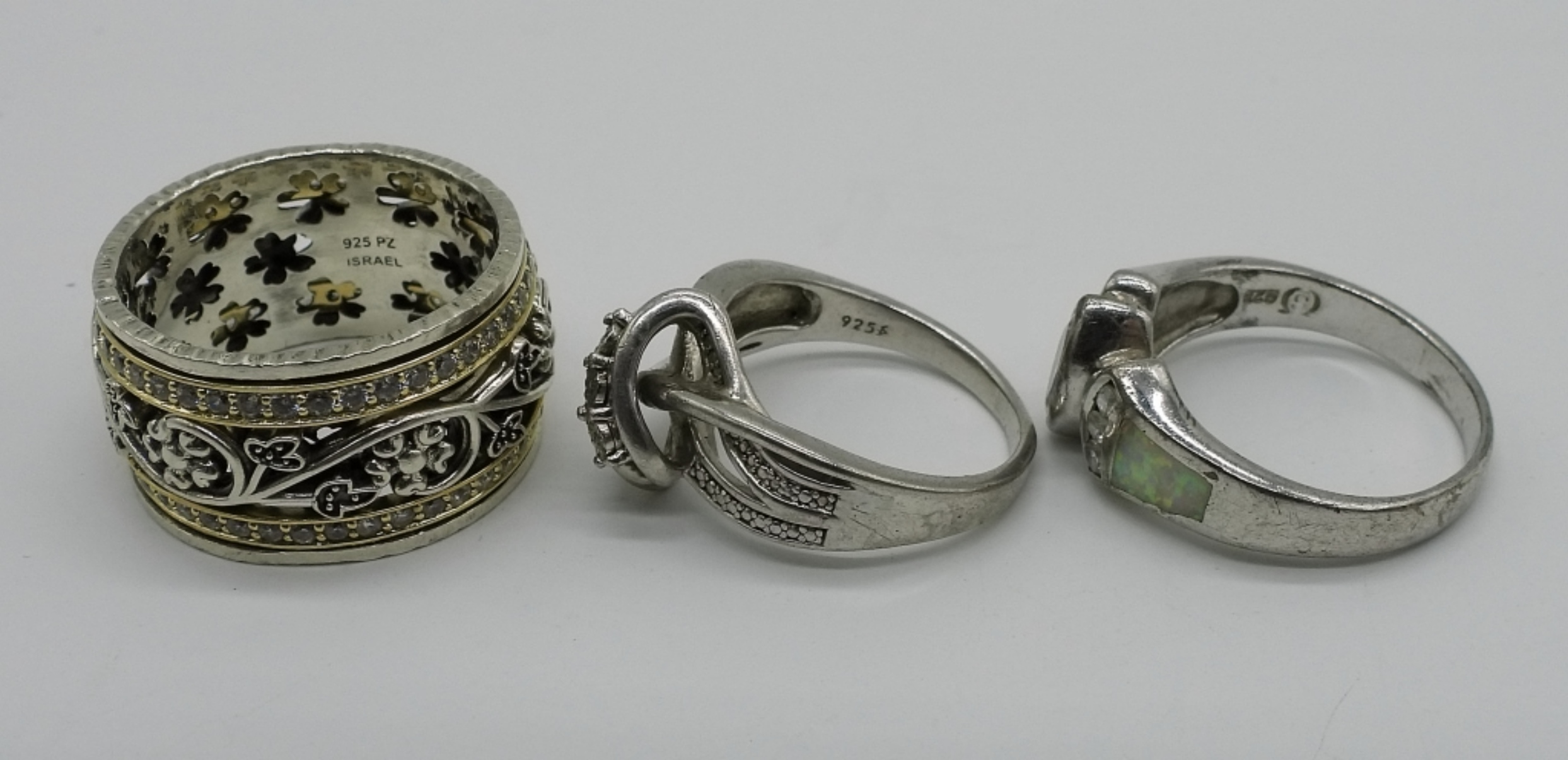 7 Vintage Sterling Rings