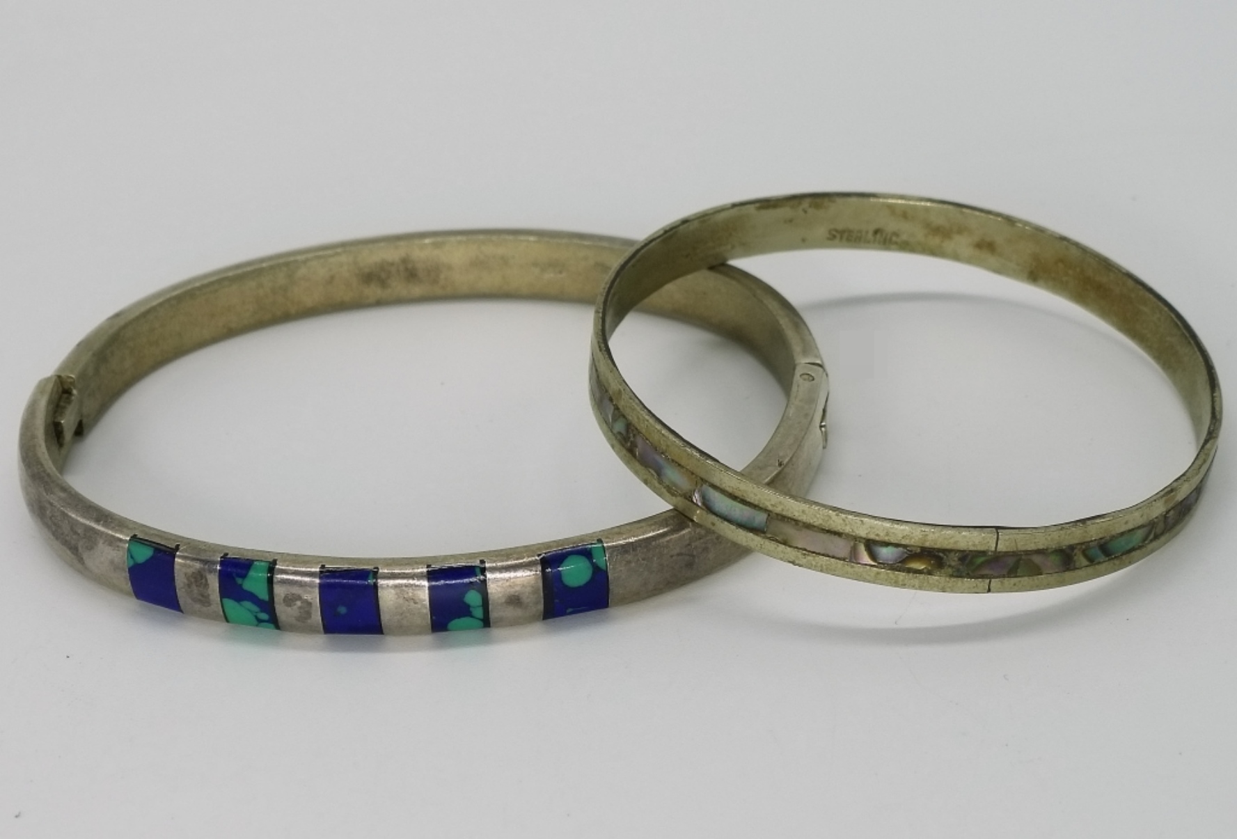 2 Small Mexico Sterling Bracelets