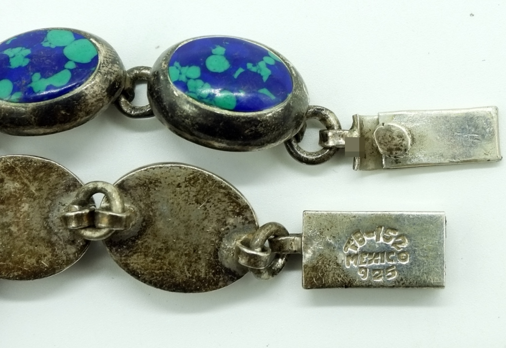 Vintage 925 Taxco Azurite Bracelet