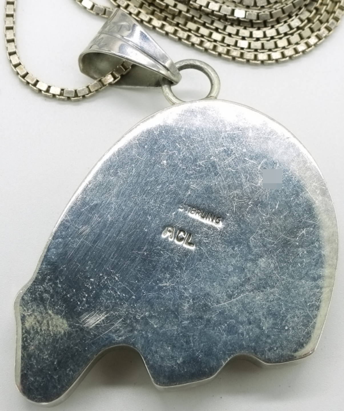 Large Bear Pendant & Chain, Sterling