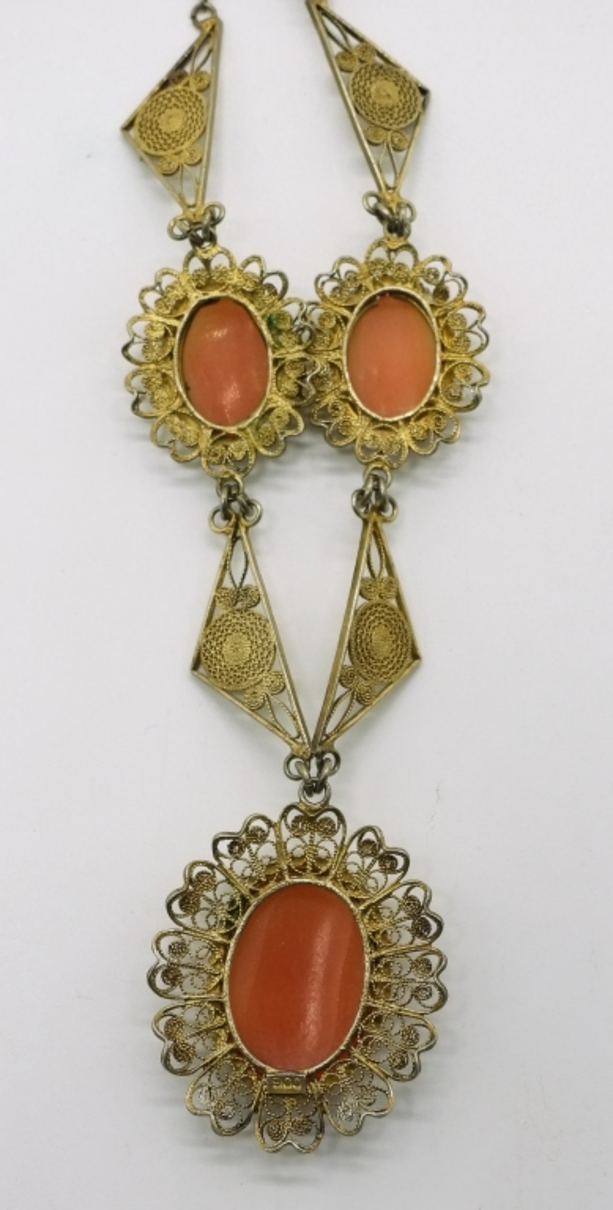 900 Silver, Cameo Necklace for Repair