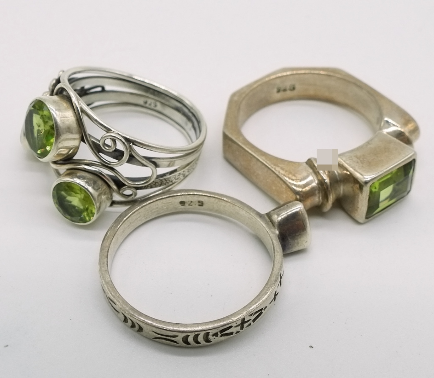 Green Bay Packers Necklace & Peridot Rings 925