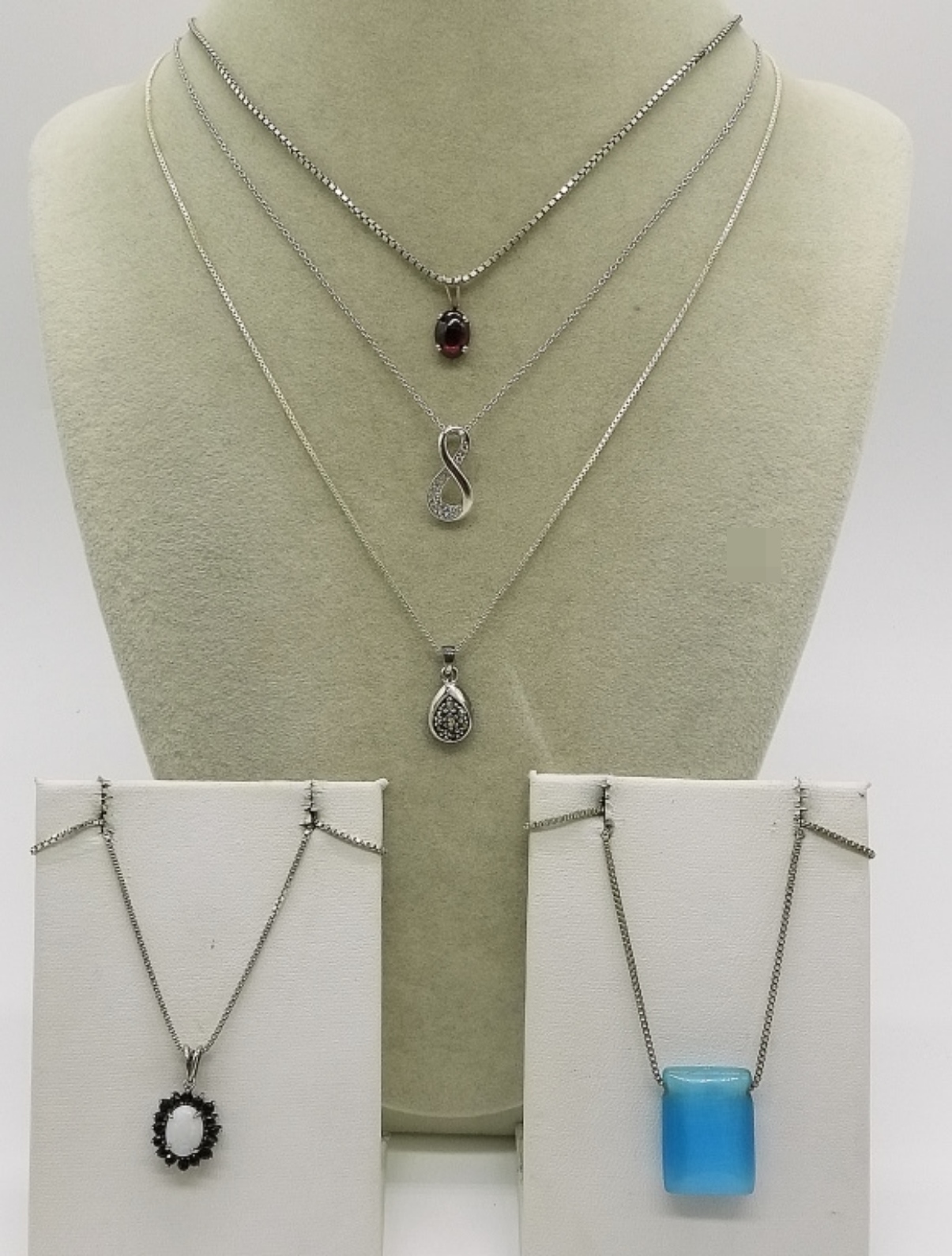 5 Sterling, Gemstone Fashion Necklaces