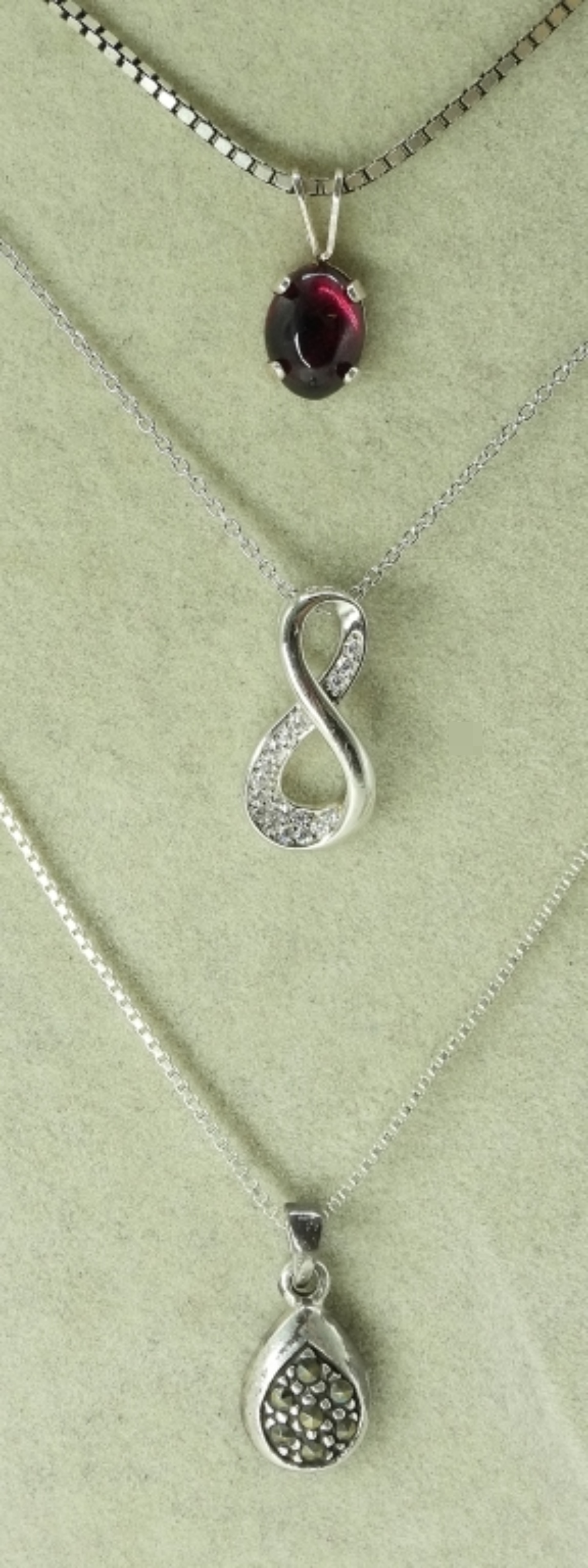 5 Sterling, Gemstone Fashion Necklaces