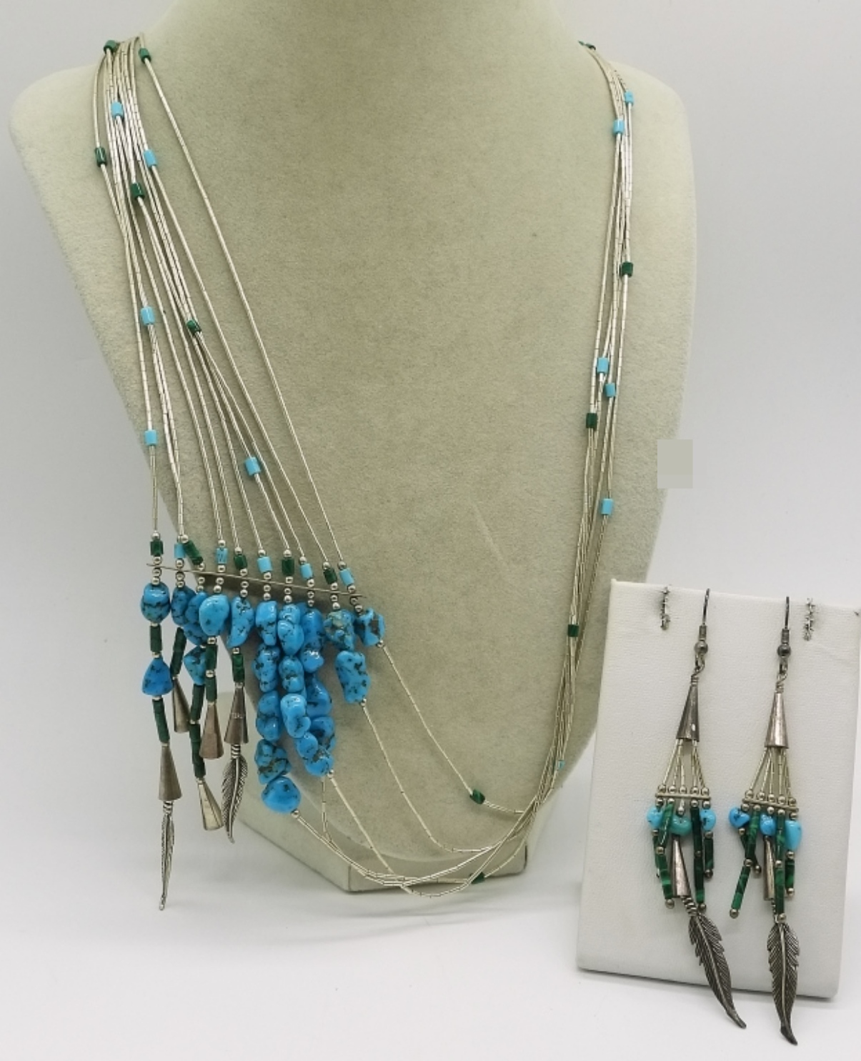 Liquid Sterling & Turquoise Statement Necklace