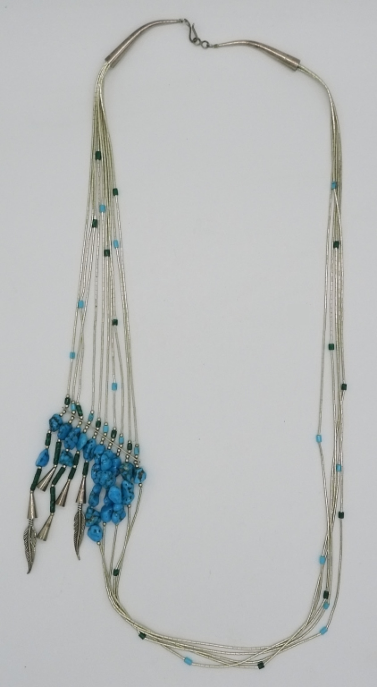 Liquid Sterling & Turquoise Statement Necklace