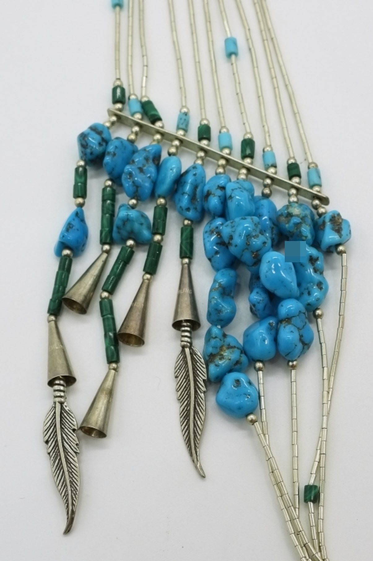 Liquid Sterling & Turquoise Statement Necklace