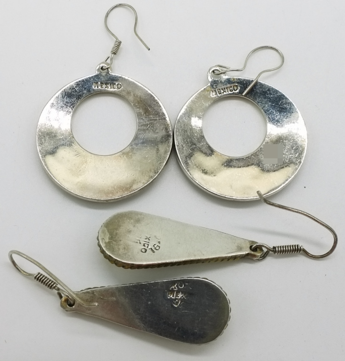Taxco Mexico Sterling Pierced Earrings