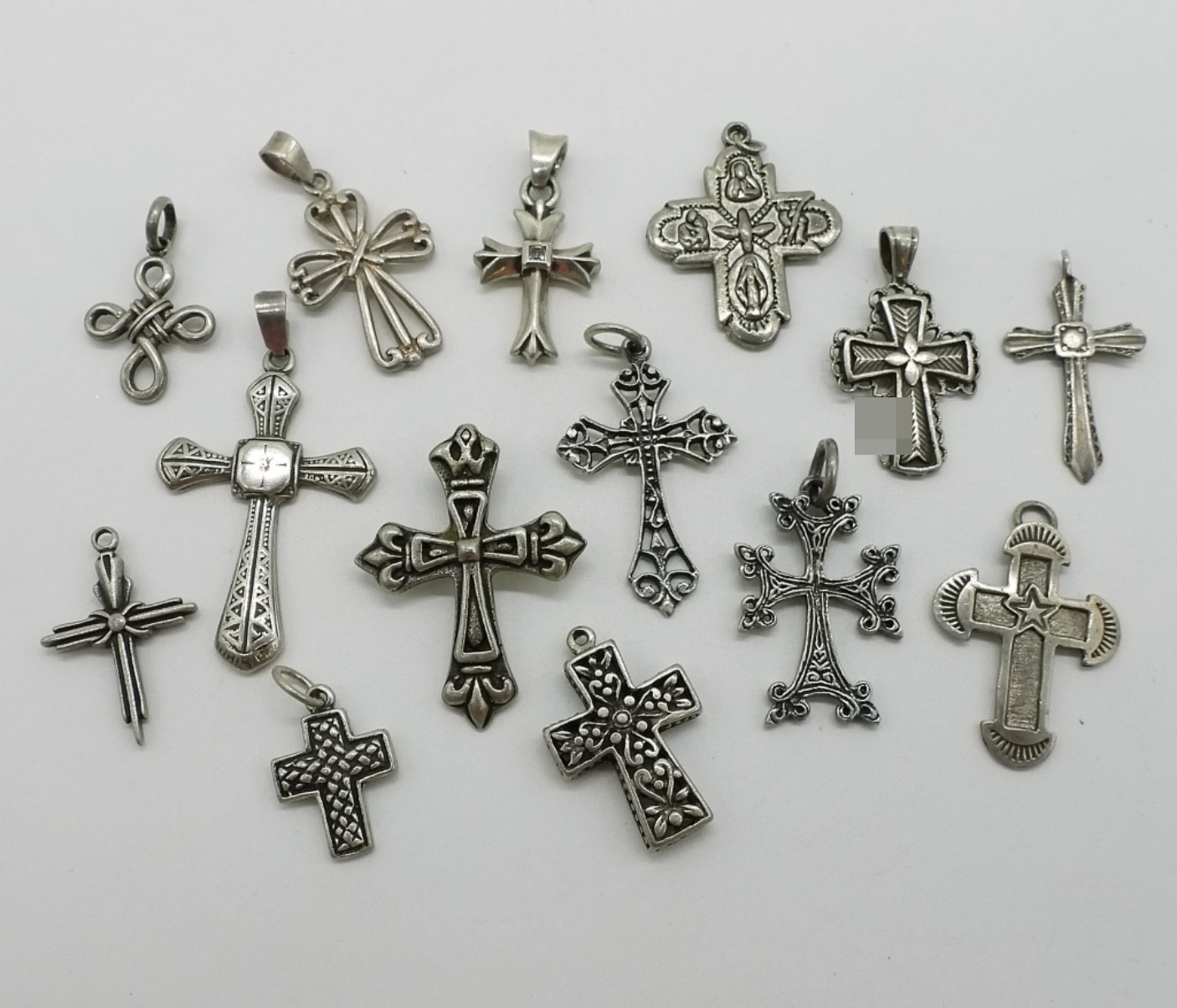 14 Sterling Cross Pendants