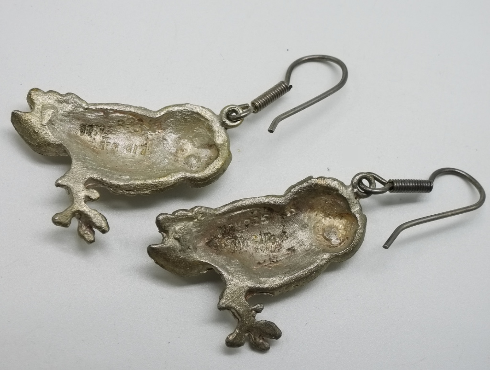 Taxco Sterling Owl Pierced Earrings