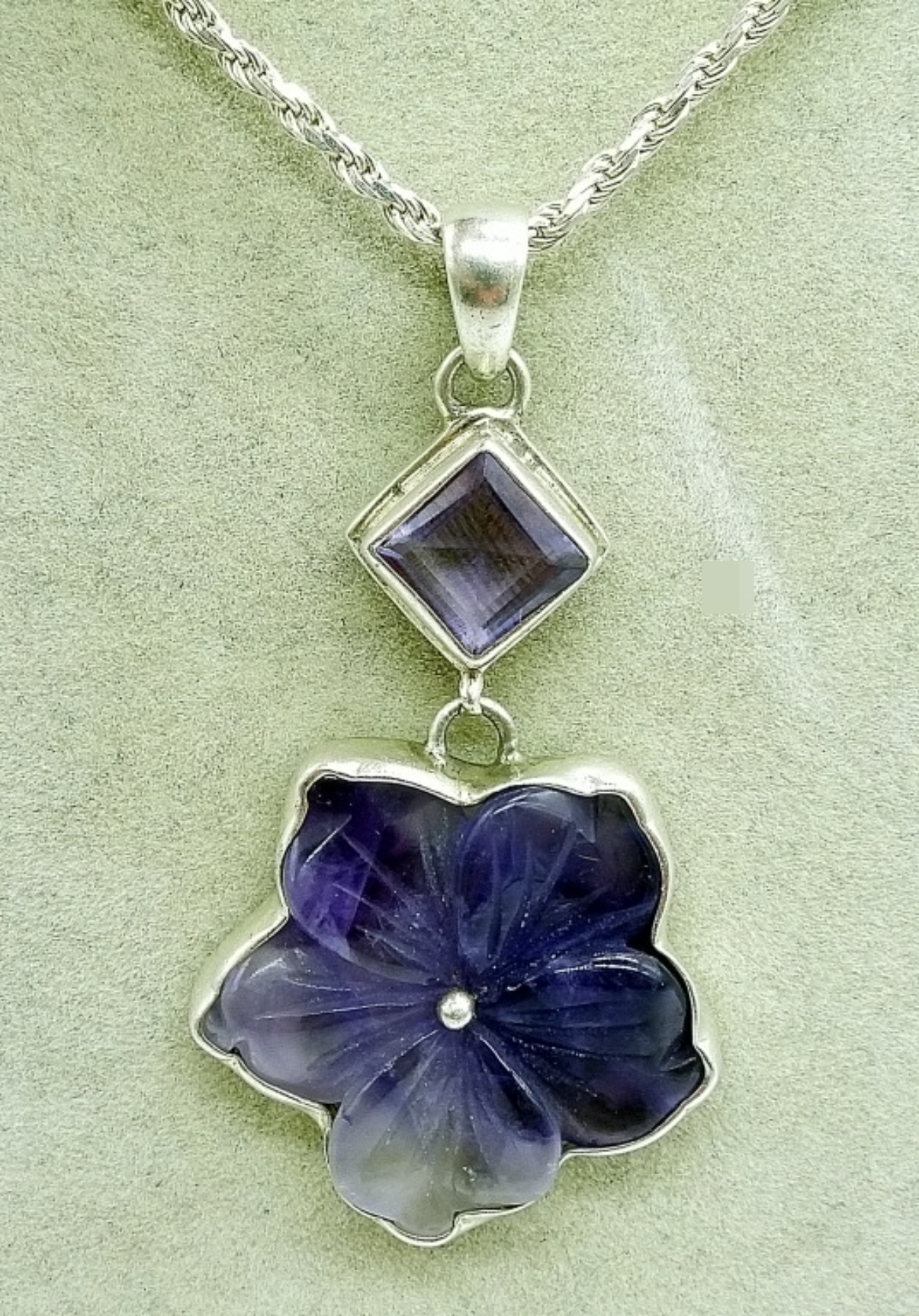 Amethyst & Jade 925 Necklaces