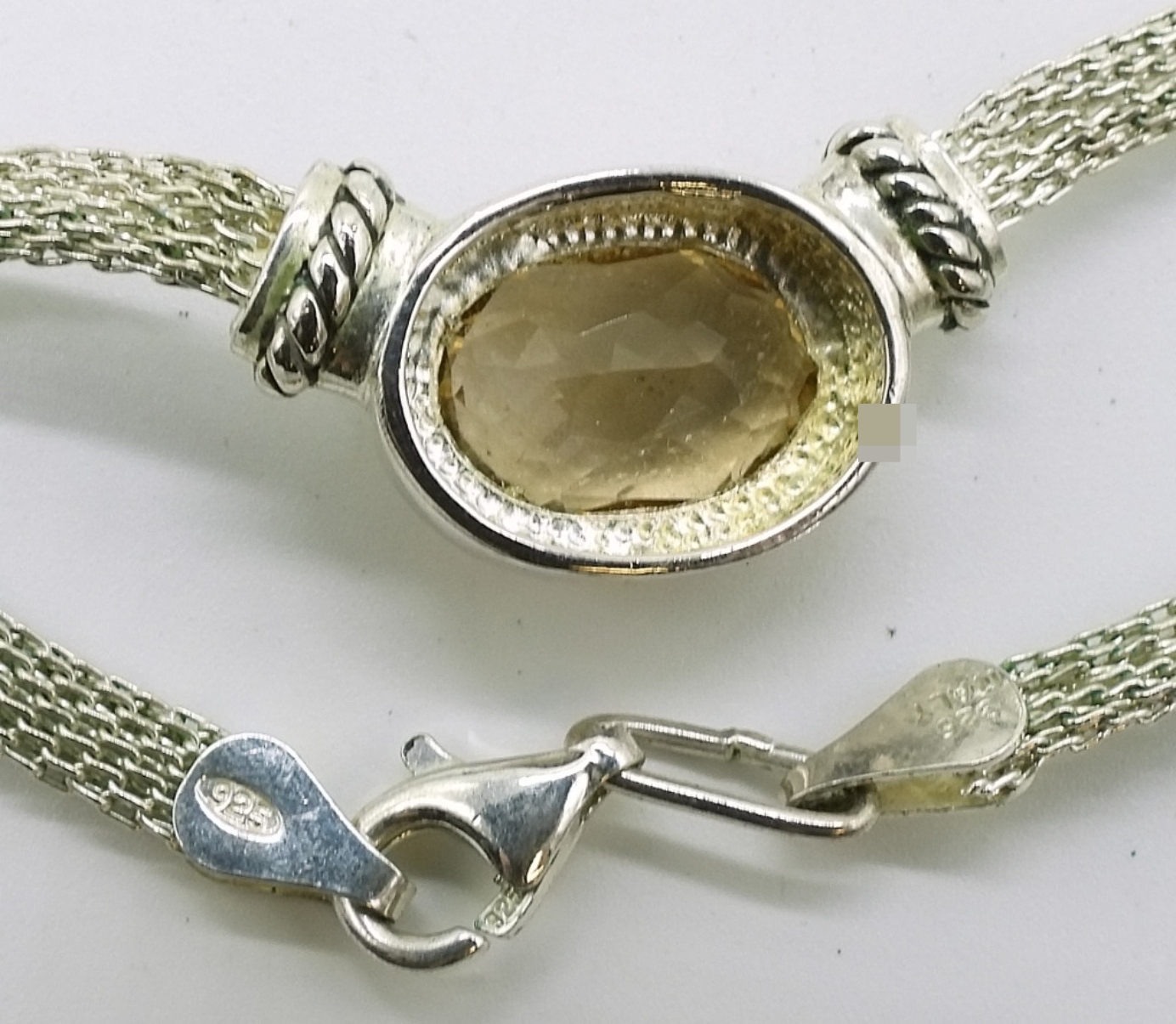 Sterling Citrine Necklace & Ring, Espo