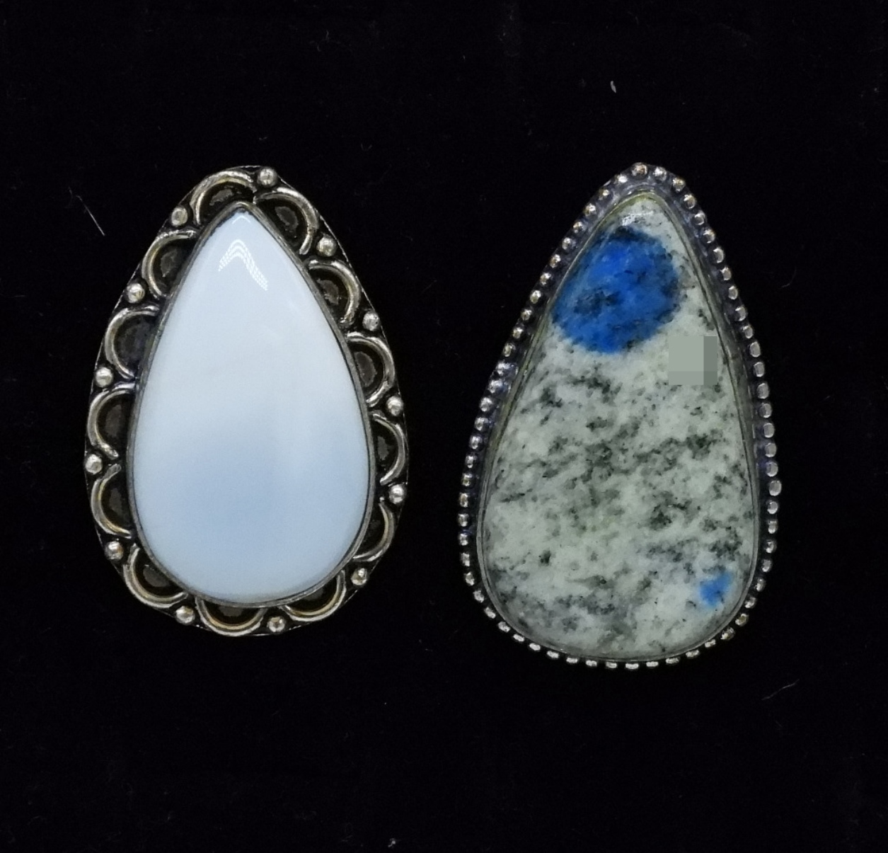 Sterling K2 and Jasper Statement Rings