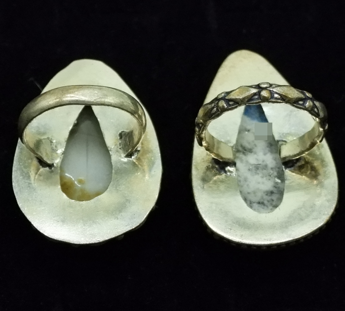 Sterling K2 and Jasper Statement Rings
