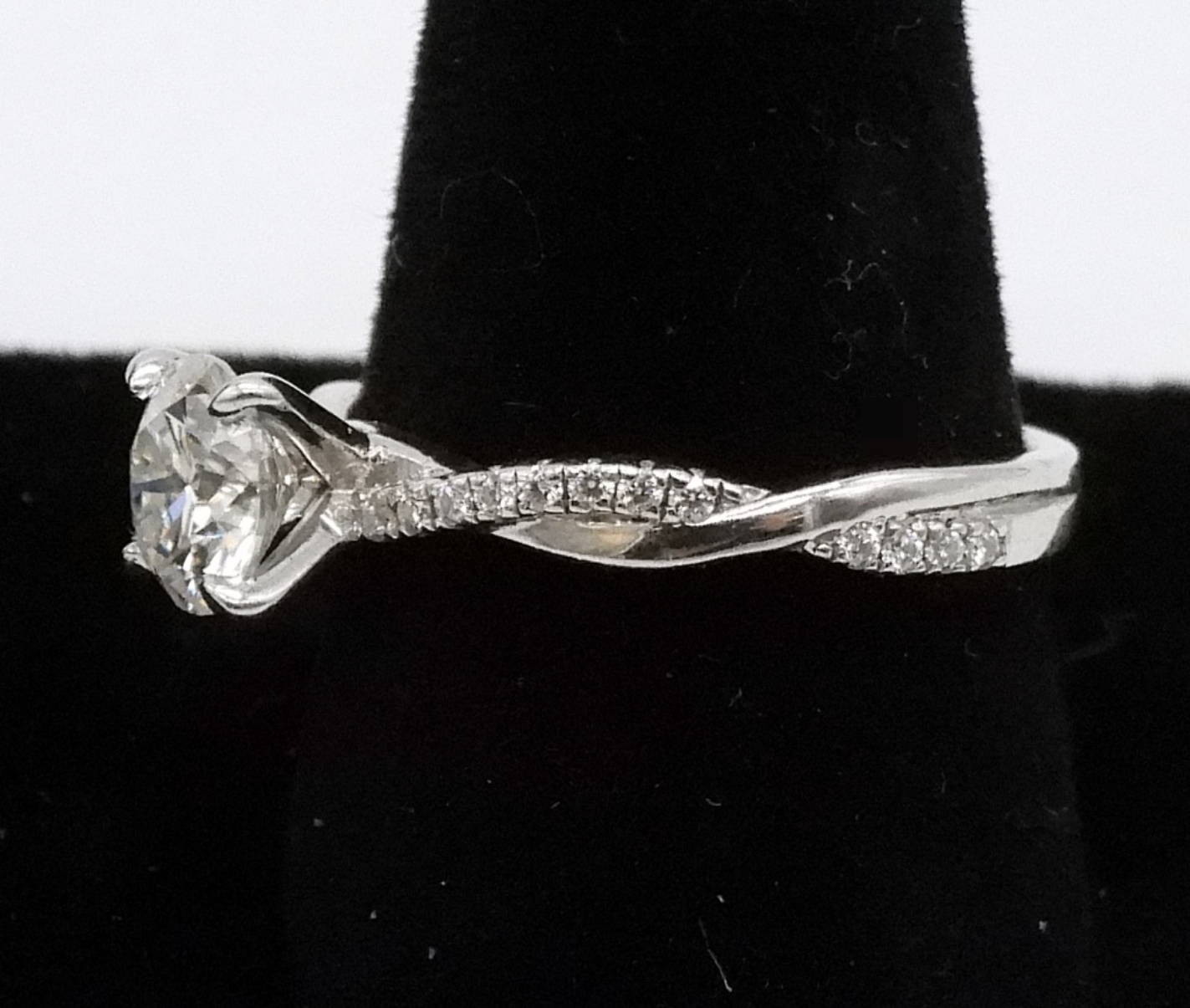 Sterling Moissanite Engagement Ring