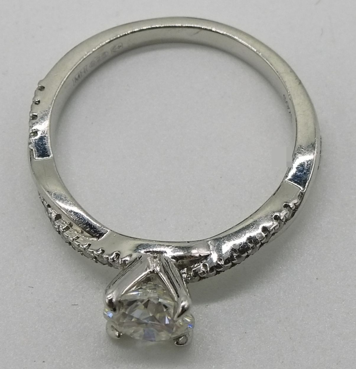 Sterling Moissanite Engagement Ring