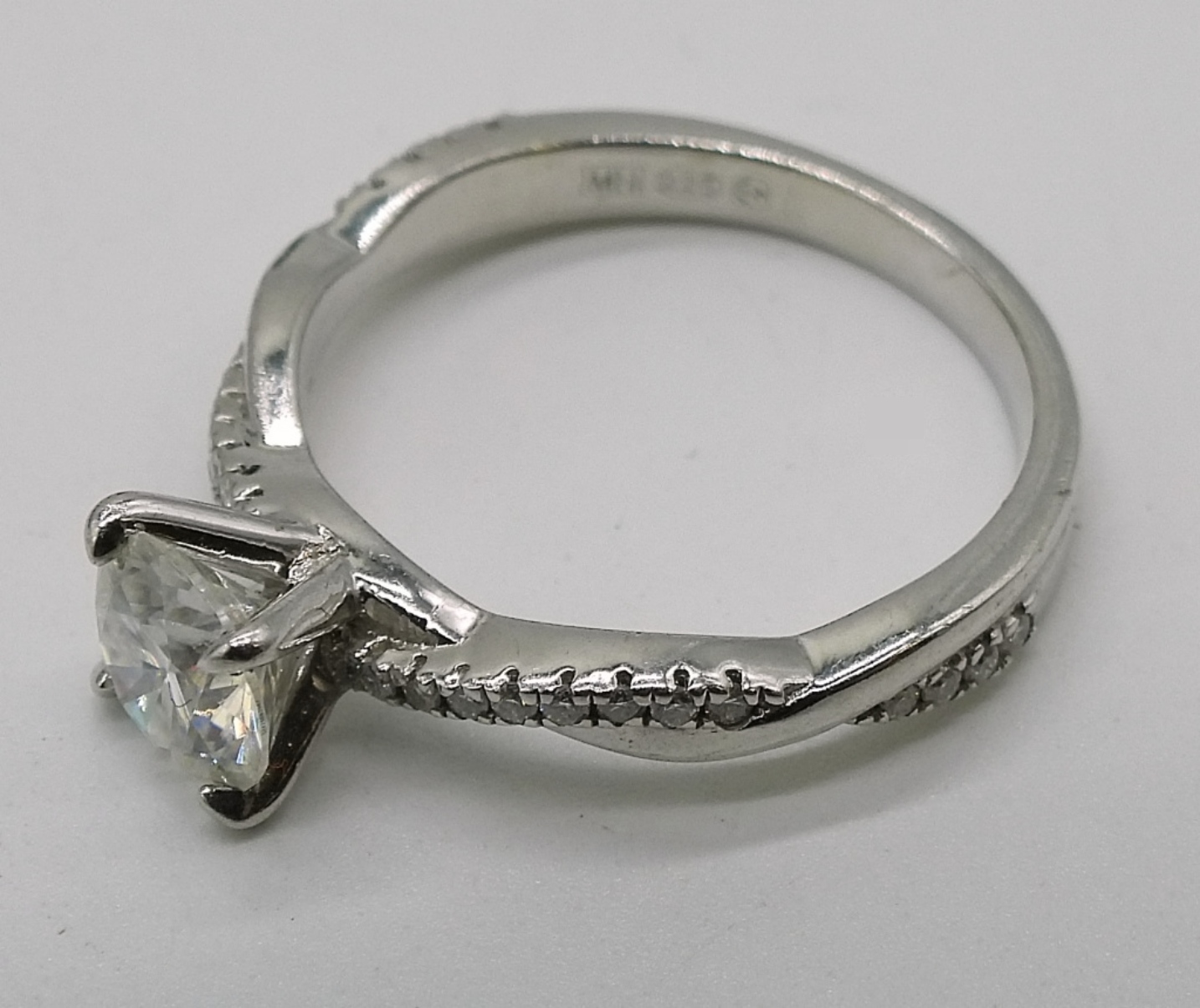 Sterling Moissanite Engagement Ring